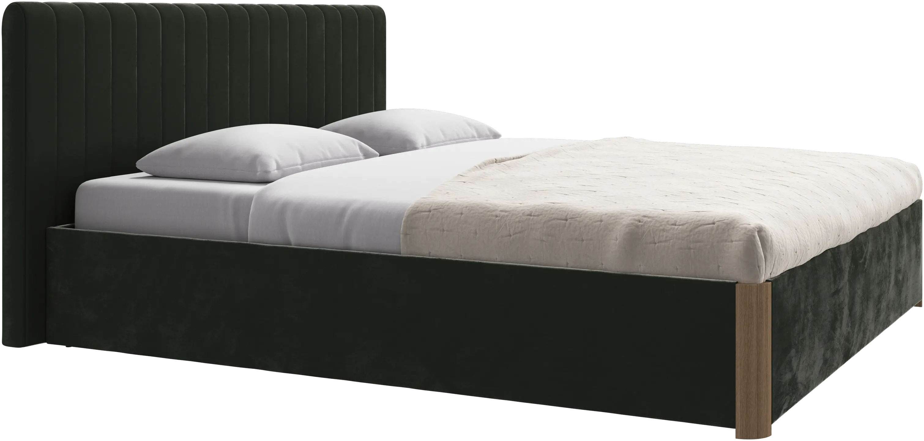 Element cama, cabecero montado en la cama, con láminas, excl. colchón