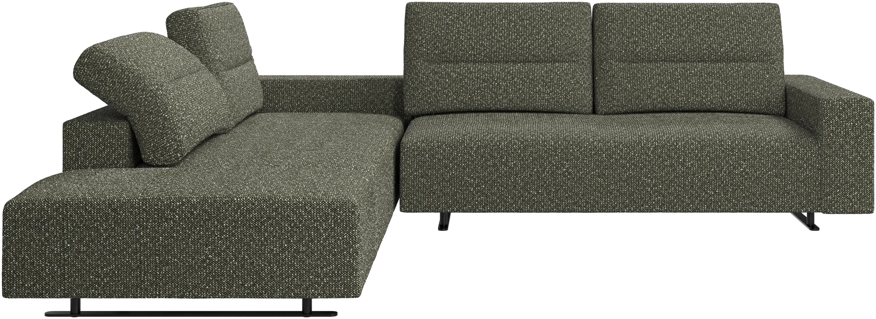 Hampton corner sofa with adjustable back and lounging unit