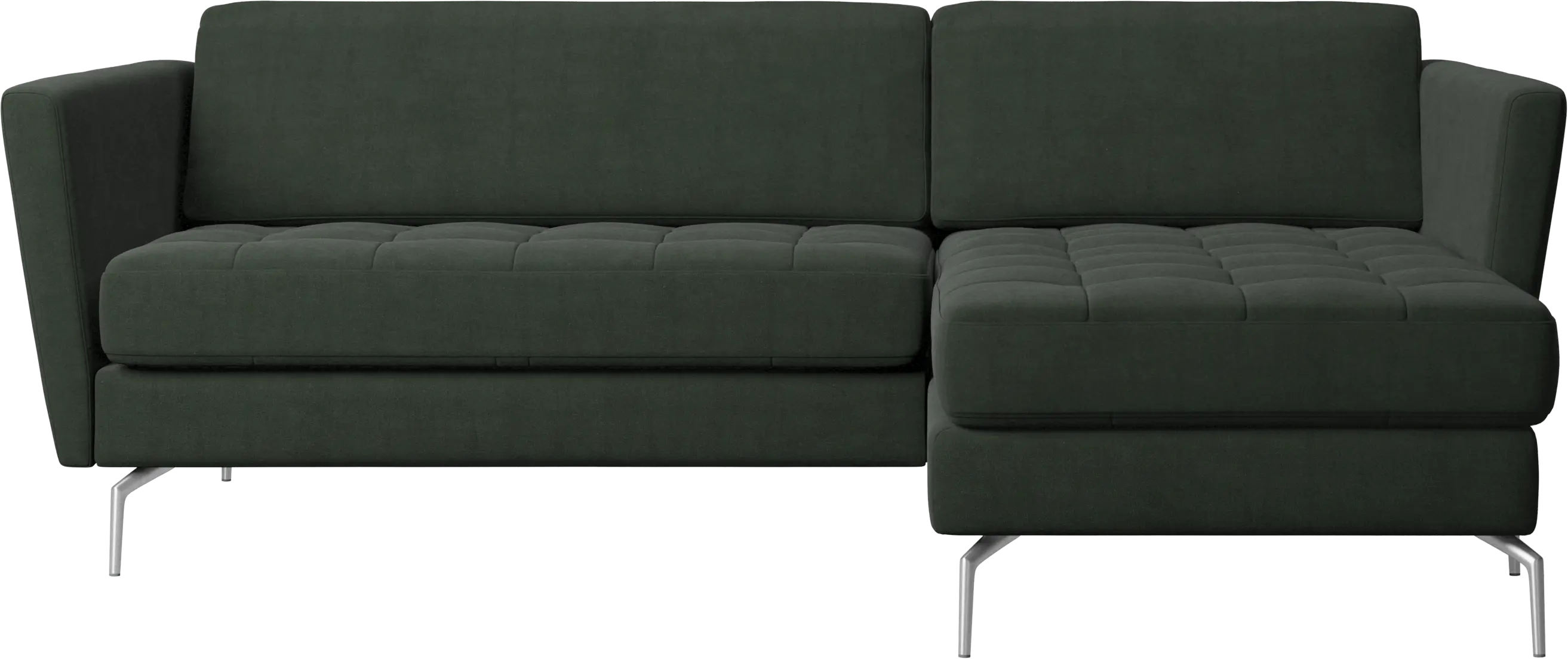 Osaka sofa with resting unit, tufted seat