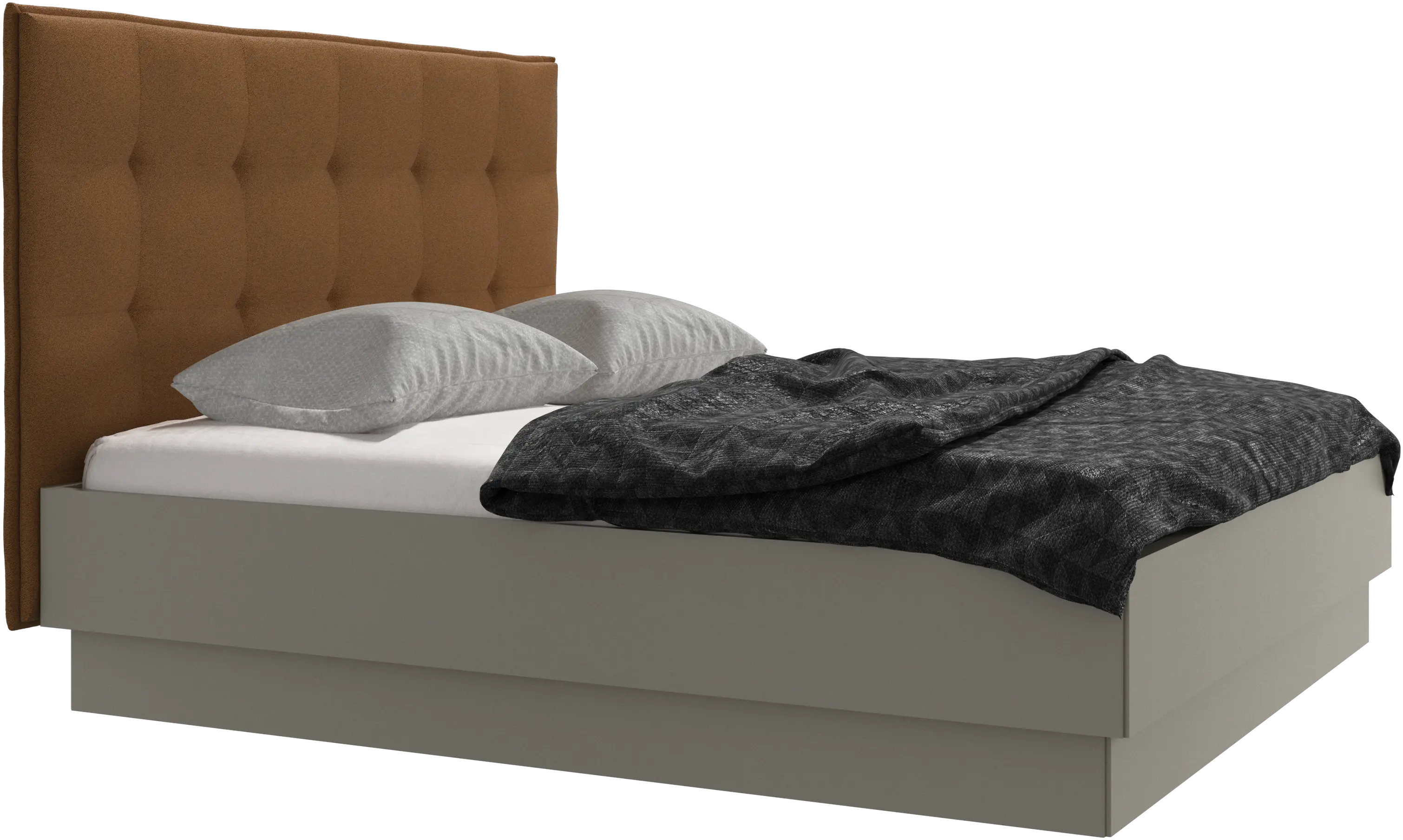 Lugano storage bed with lift-up frame and slats, excl. mattress