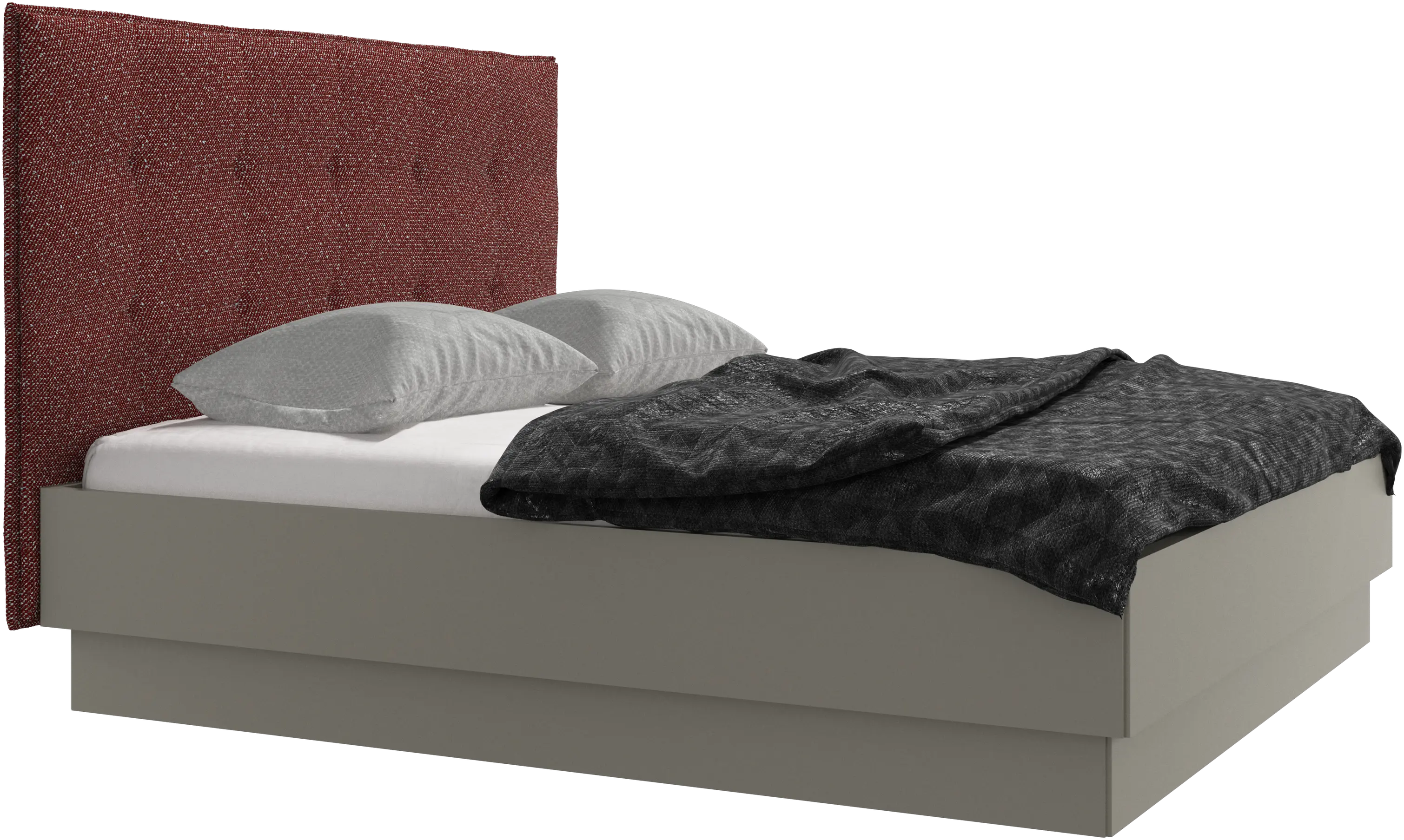 Lugano storage bed with lift-up frame and slats, excl. mattress