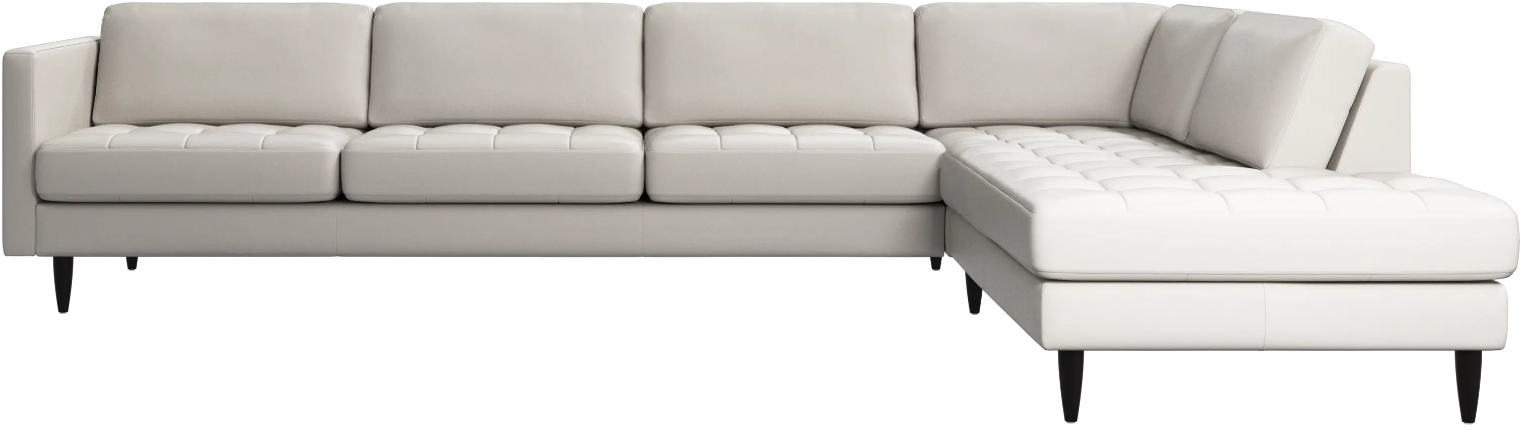 Osaka corner sofa with lounging unit, tufted seat