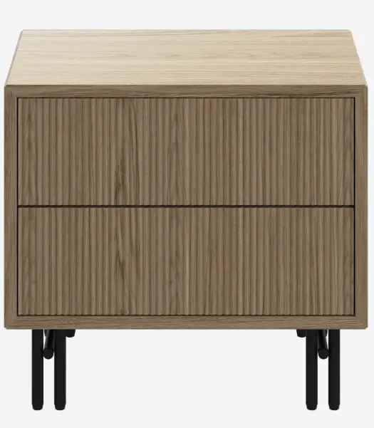 Storage Light Oak Bedside table with legs. 2 available