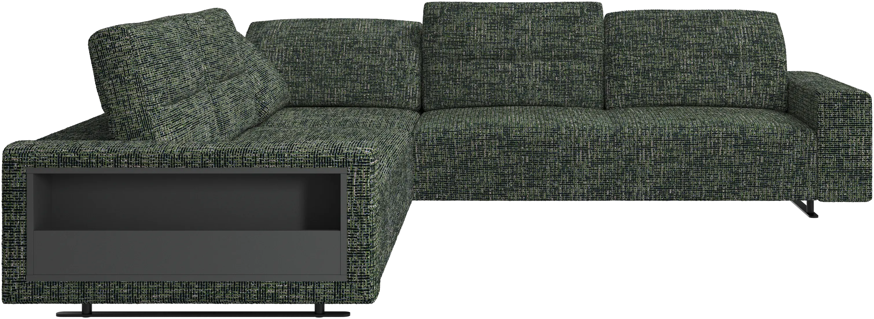 Hampton corner sofa with adjustable back and storage