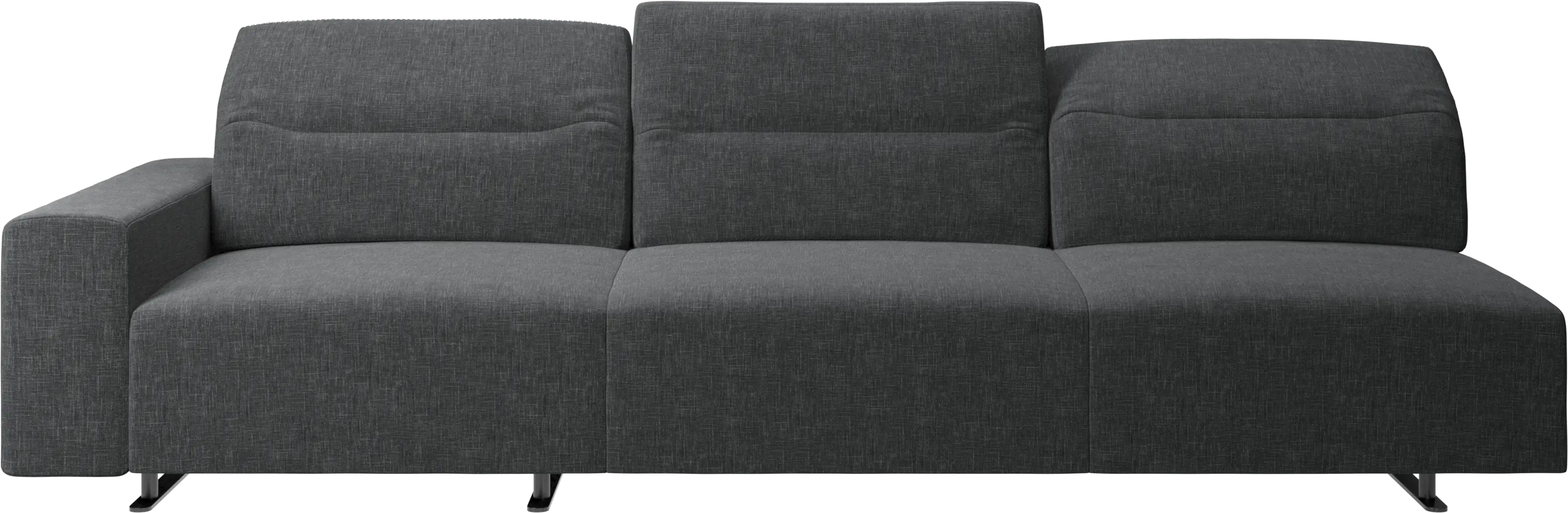 Canapé Hampton avec dossier ajustable et espace de rangement côté gauche