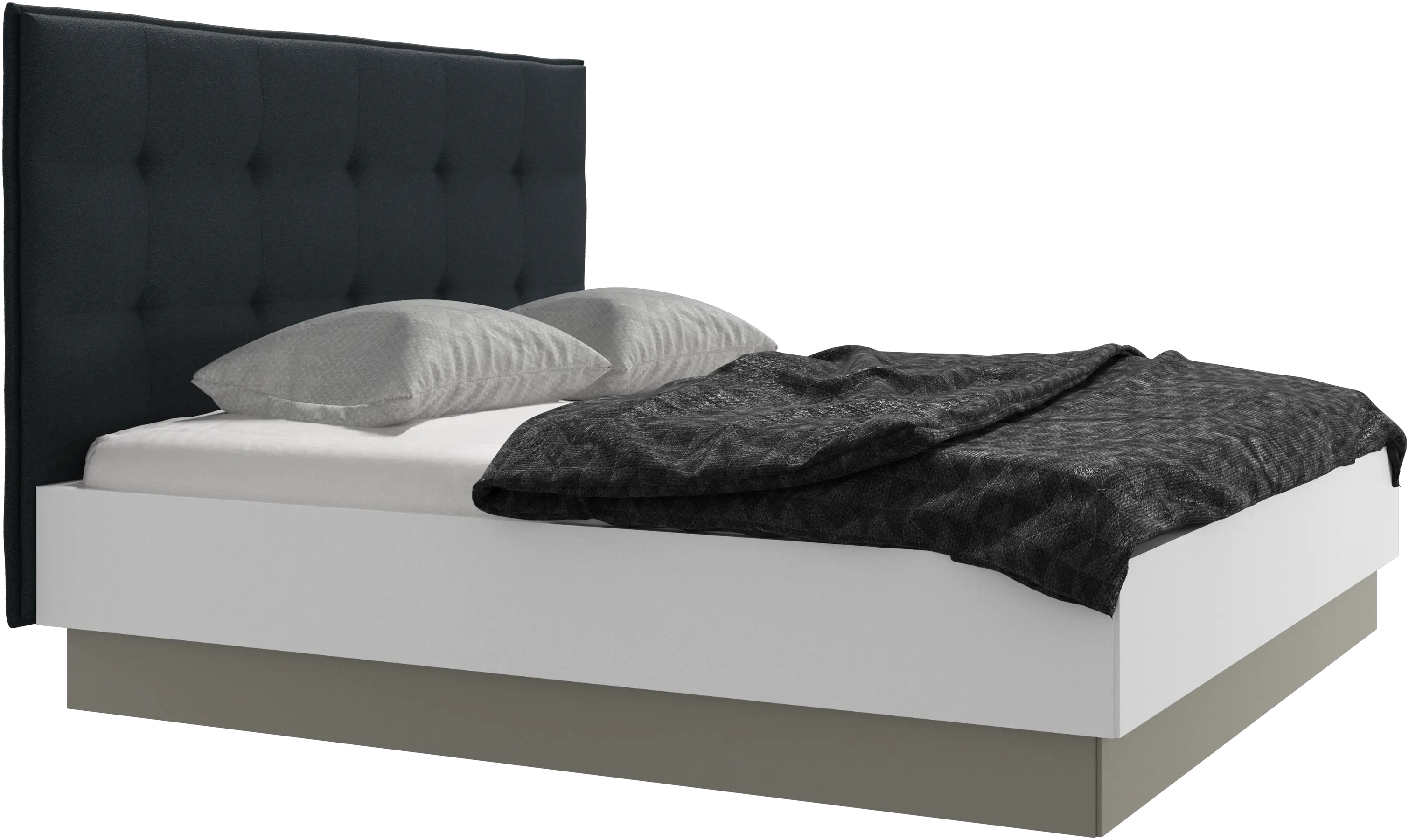 Lugano storage bed with lift-up frame and slats, excl. mattress