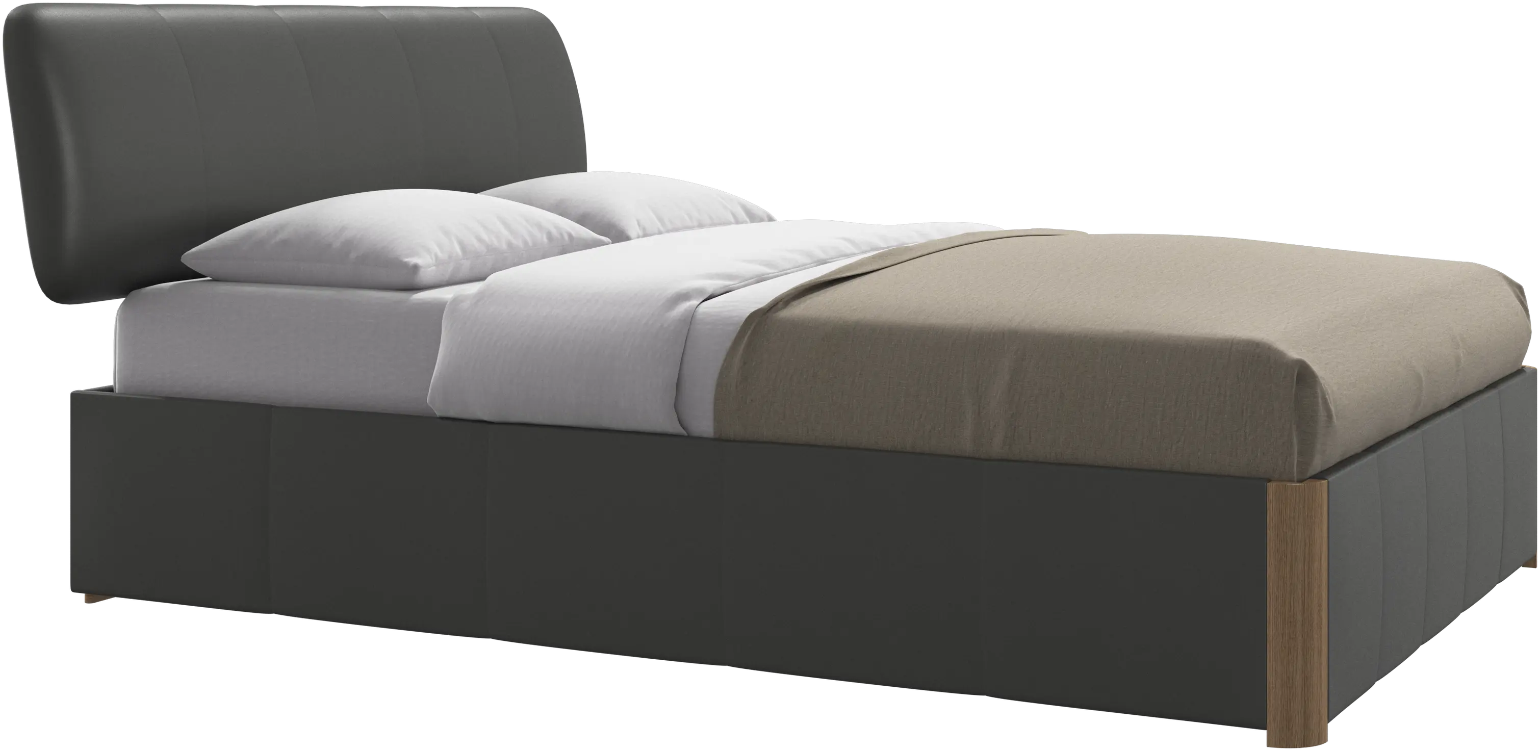 Element cama, cabecero montado en la cama, con láminas, excl. colchón