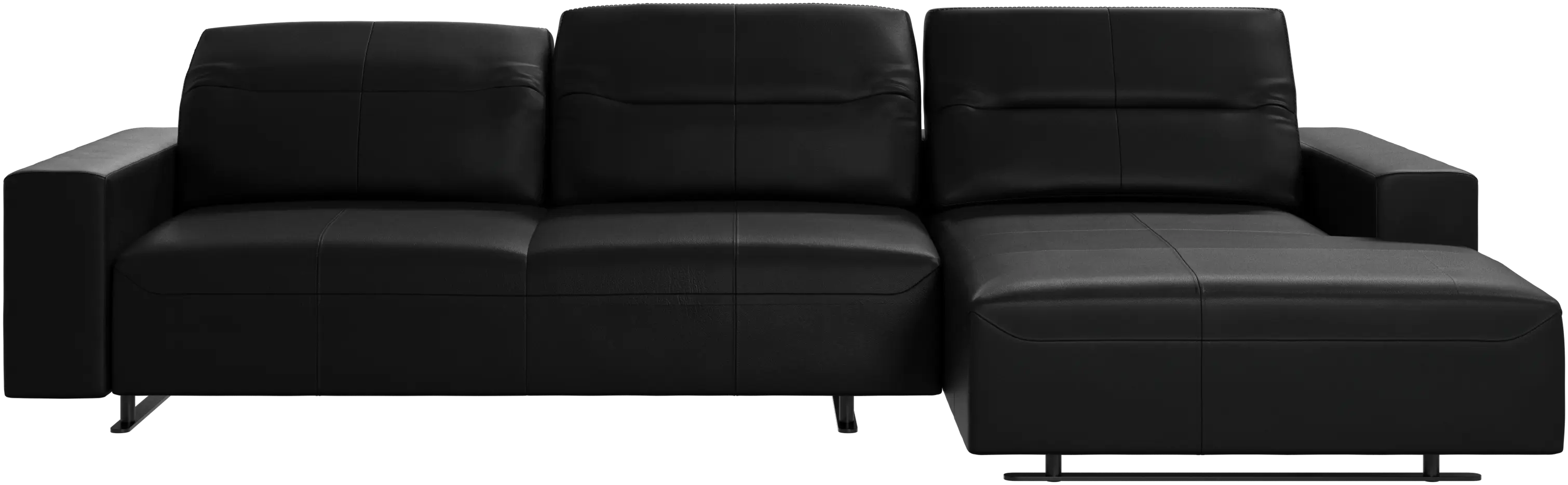 Hampton sofa with adjustable back, resting unit and storage both sides