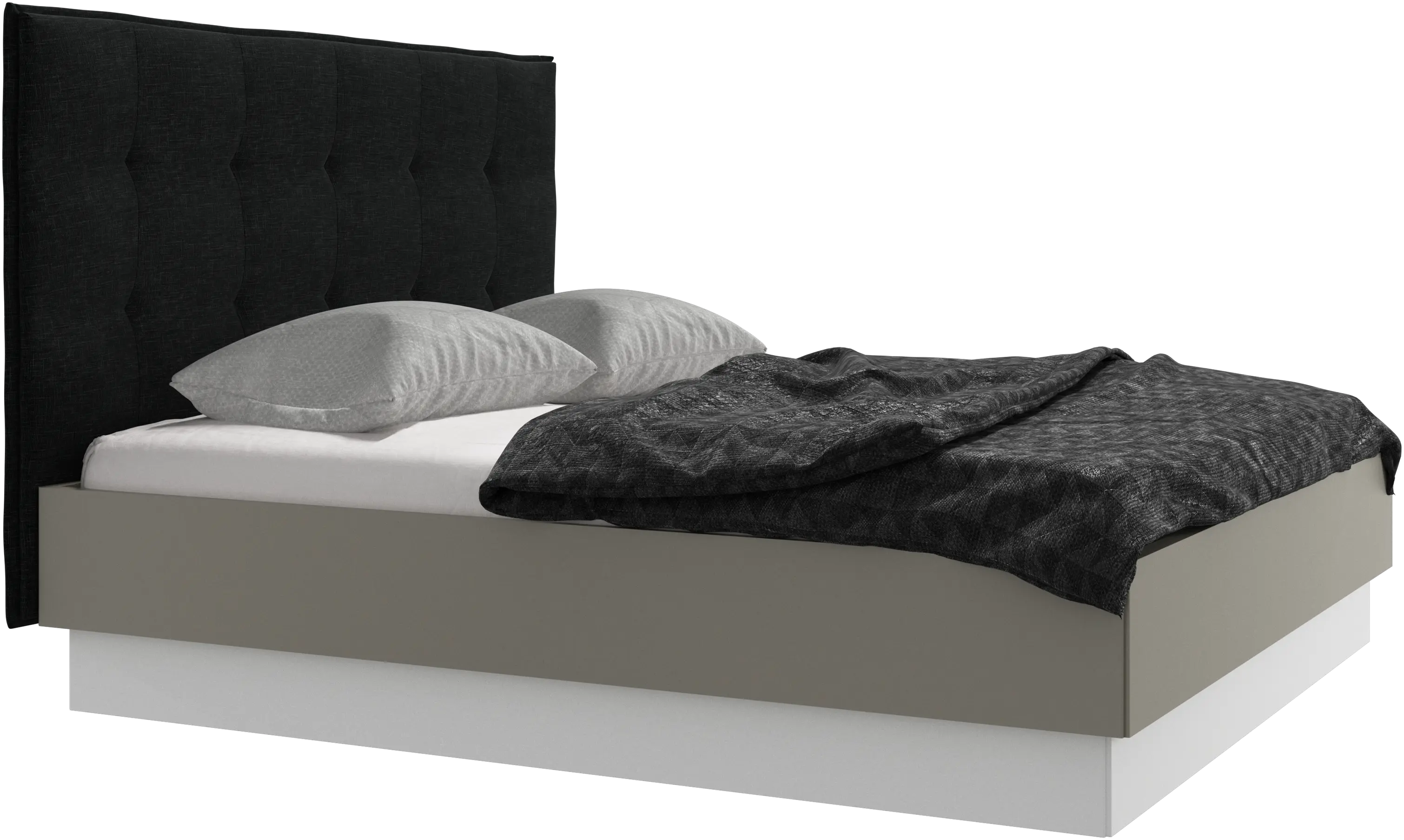 Cama con canapé Lugano, estructura elevable y tablado, no incluye colchón