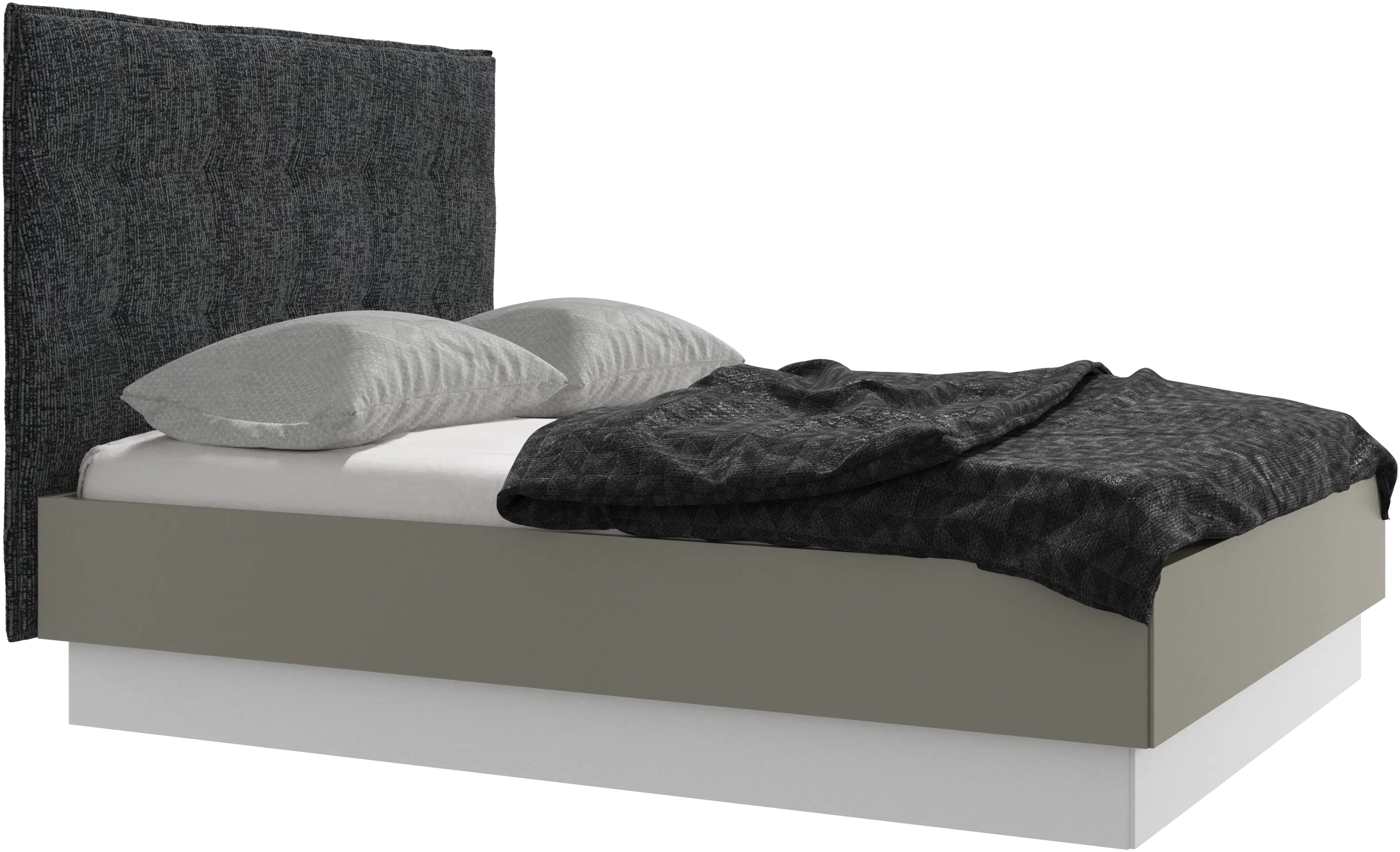 Lugano storage bed with lift-up frame and slats, excl. mattress