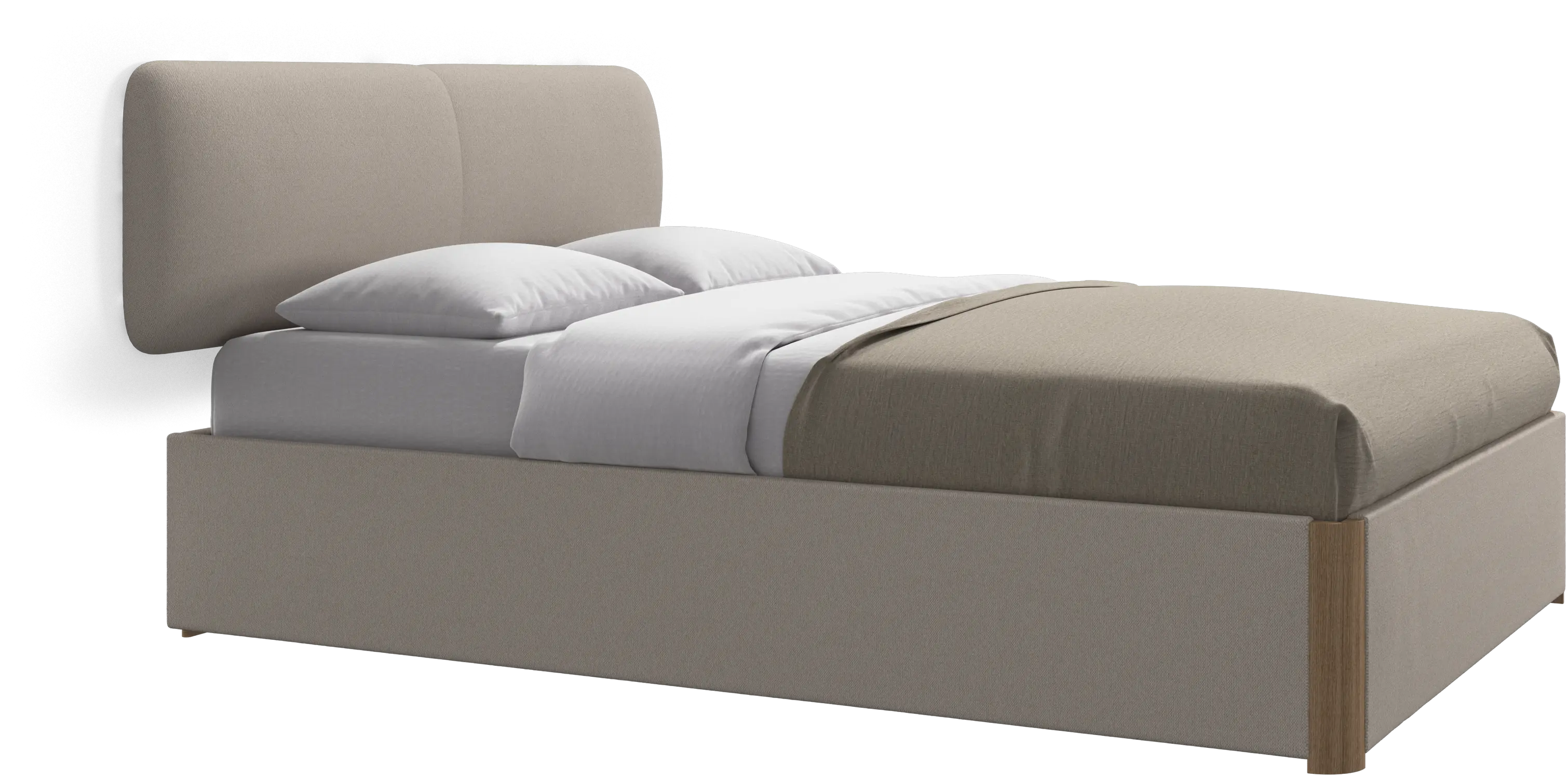 Element bed, wall-mounted headboard, with slats, excl. mattress