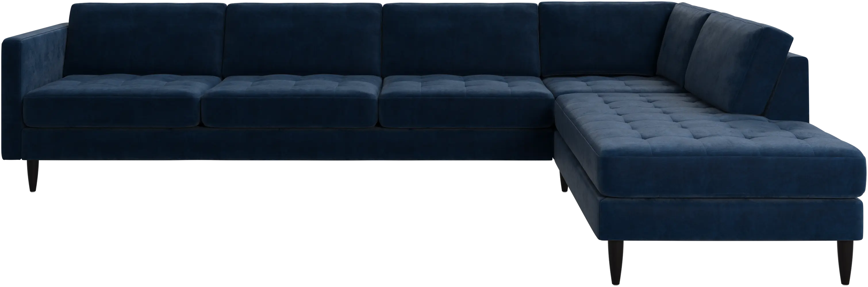 Osaka corner sofa with lounging unit, tufted seat