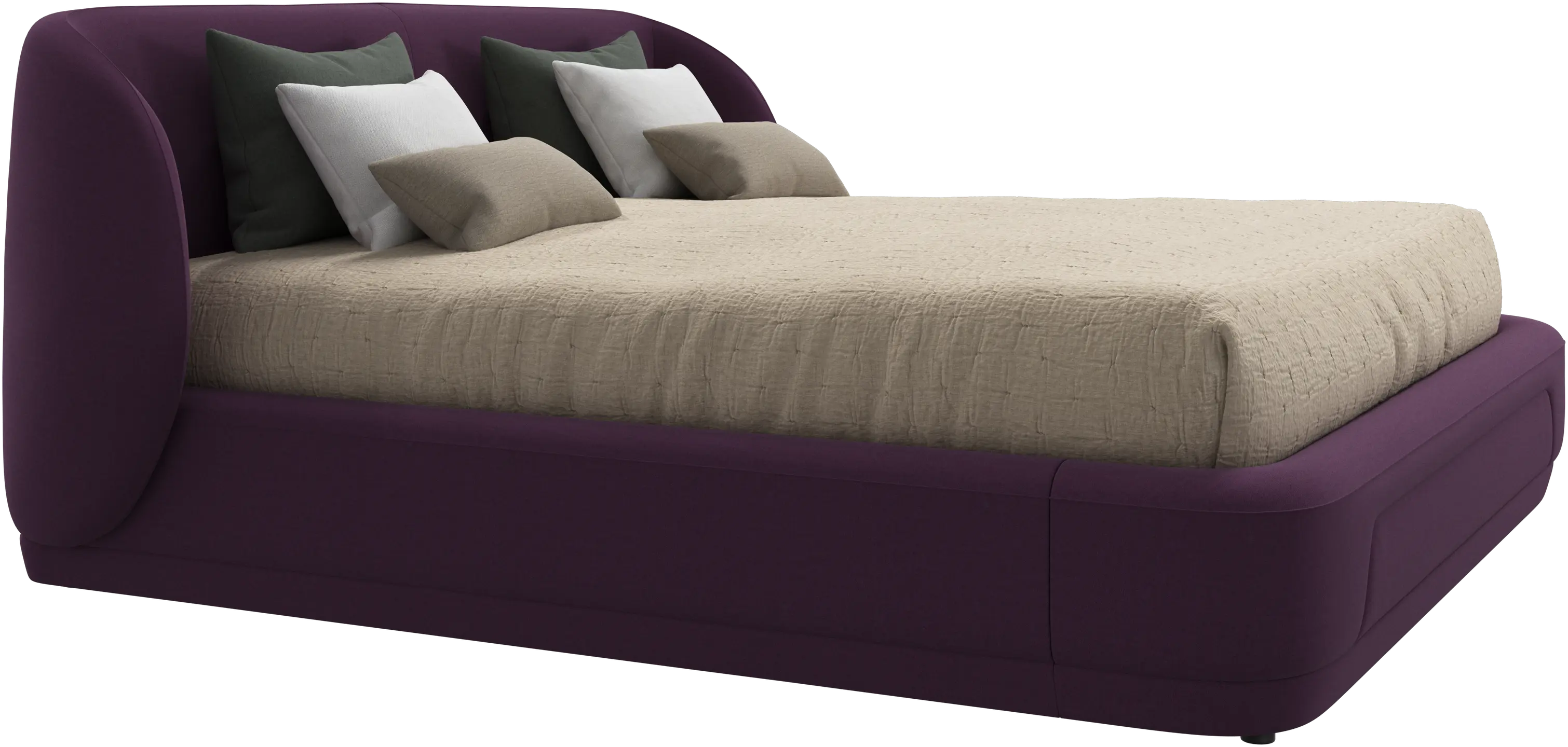 Bolzano bed with slats  - W193xL203cm