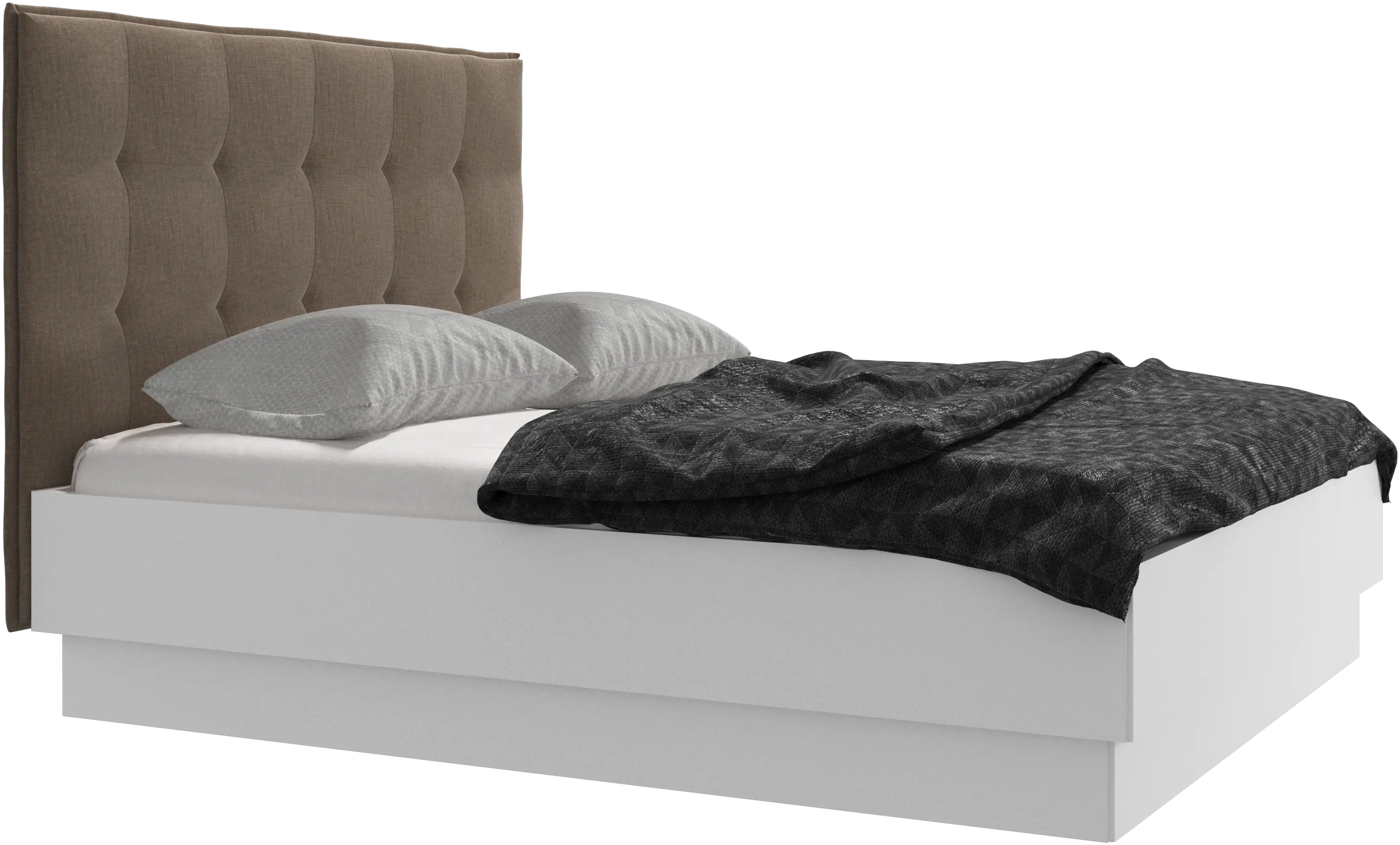 Lugano storage bed with lift-up frame and slats, excl. mattress
