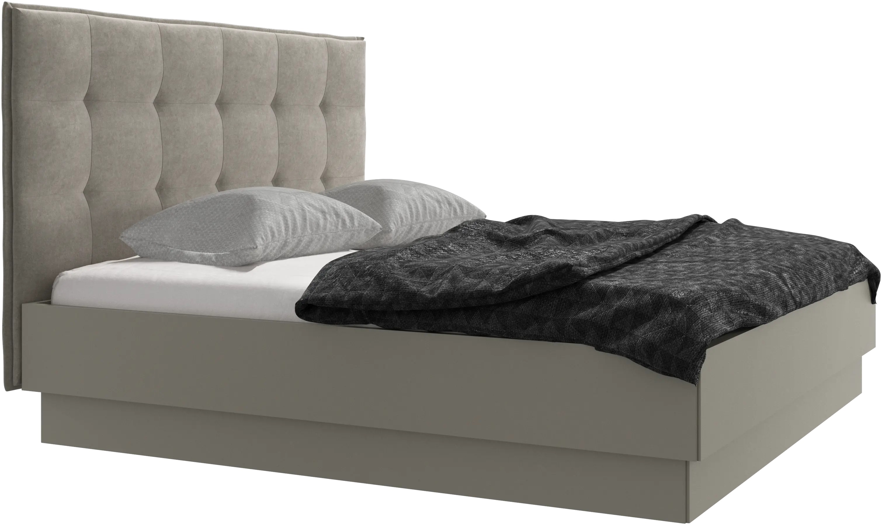 Lugano storage bed with lift-up frame and slats, excl. mattress