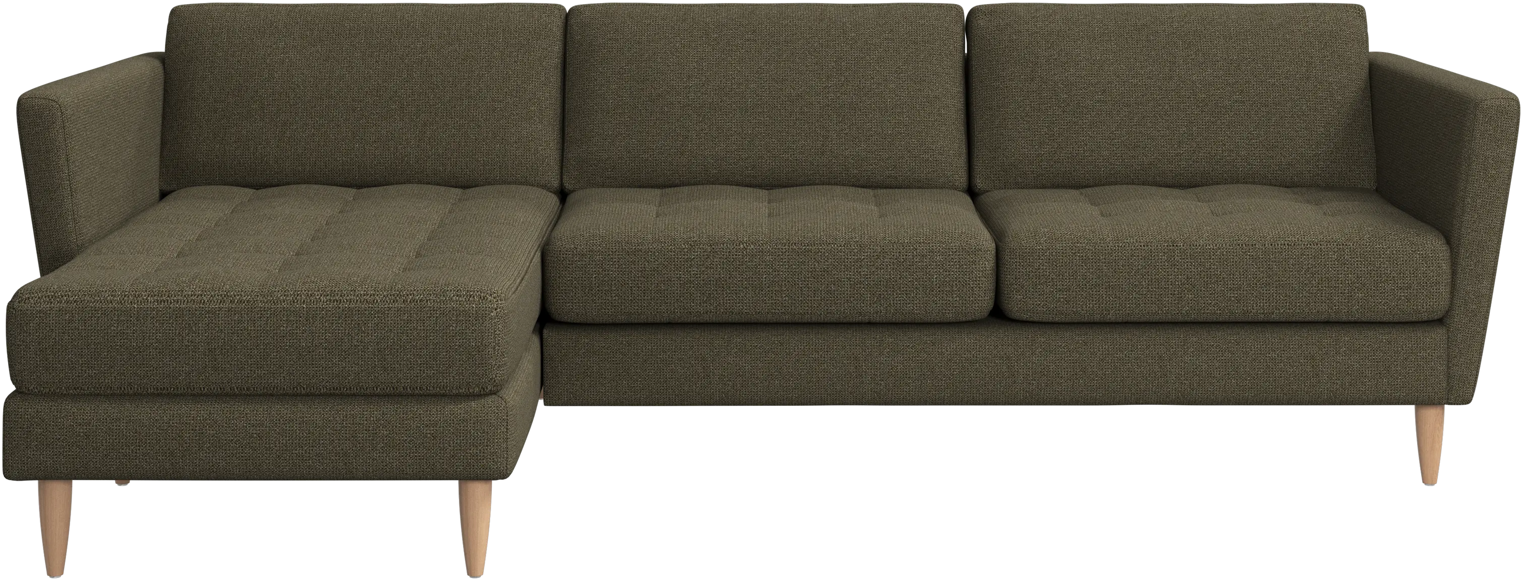 Osaka sofa with resting unit, tufted seat