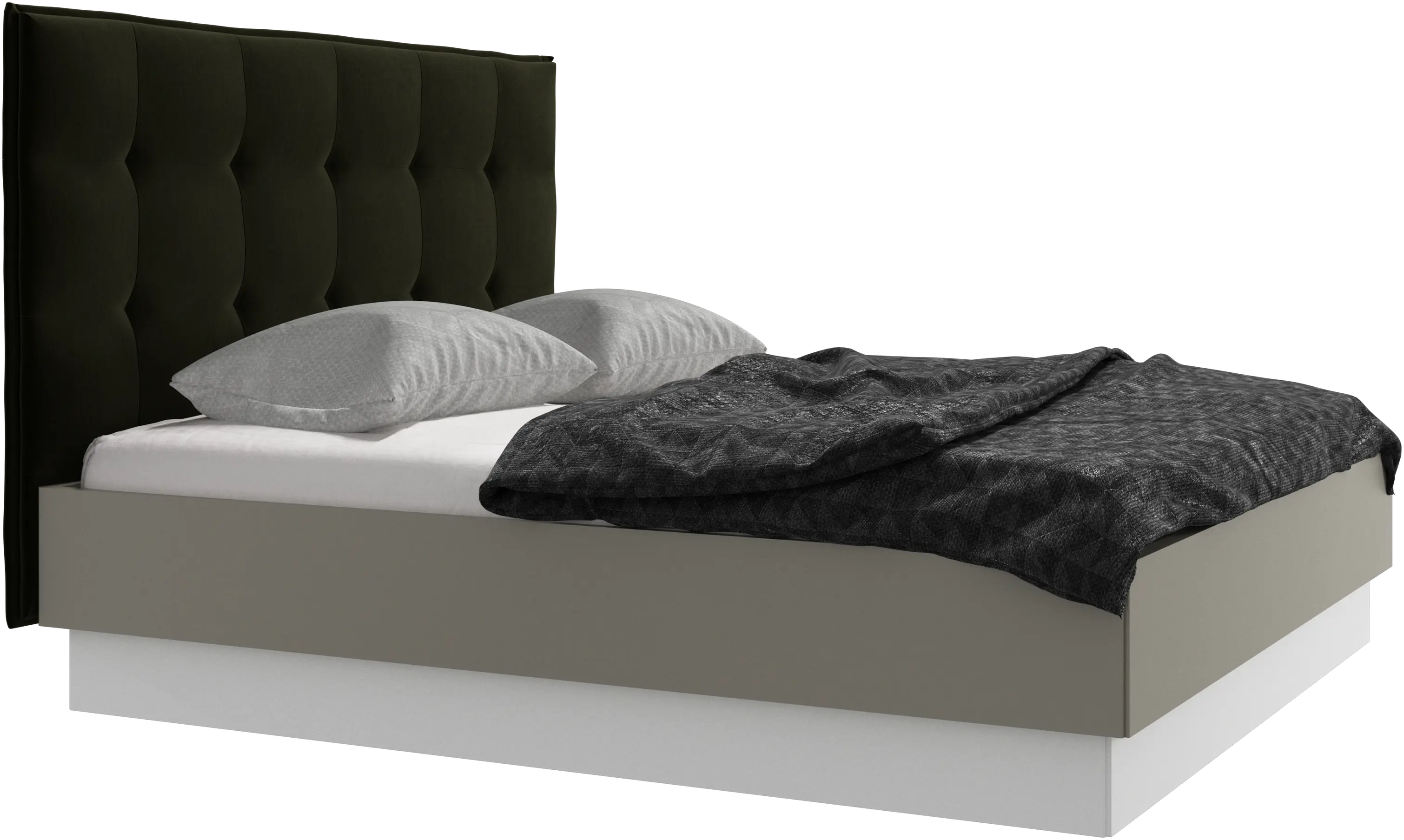 Lugano storage bed with lift-up frame and slats, excl. mattress