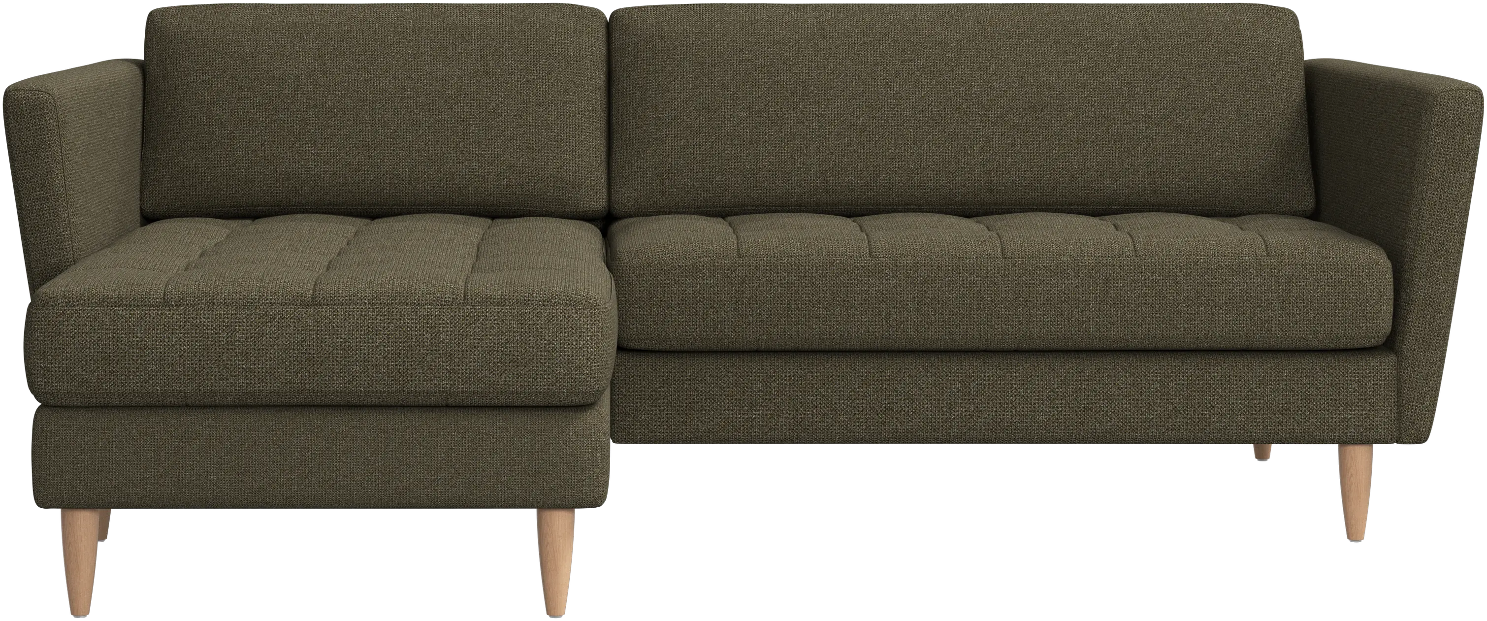 Osaka sofa with resting unit, tufted seat