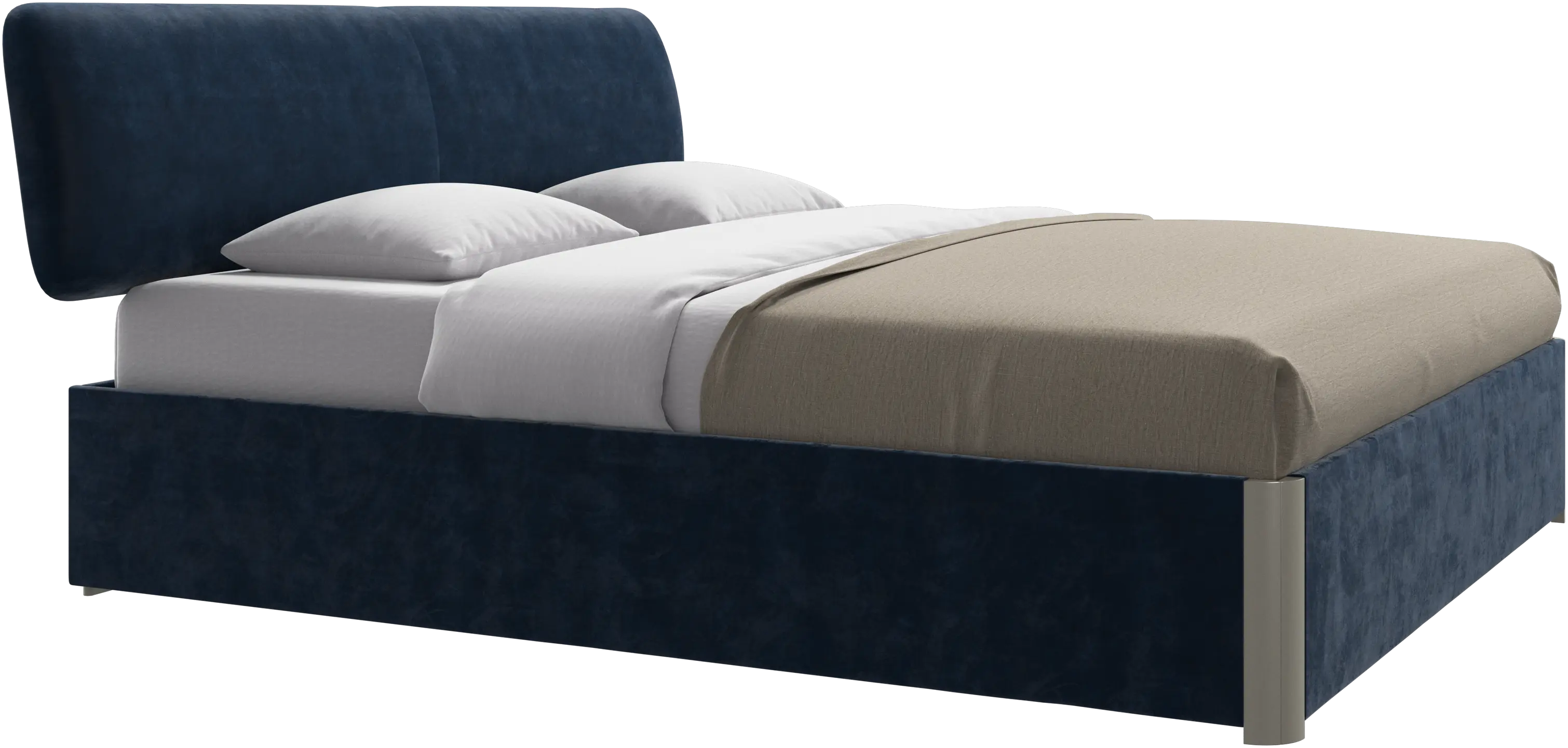 Element lit, tête de lit fixée au lit, avec lattes, excl. matelas