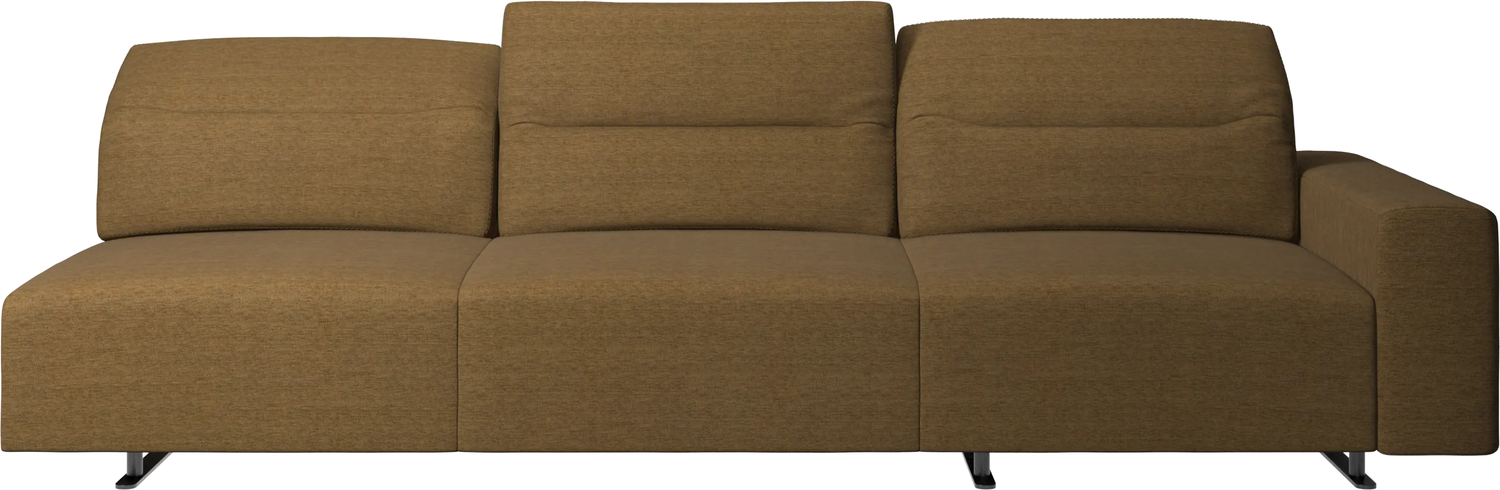 Hampton sofa with adjustable back and storage on the right side