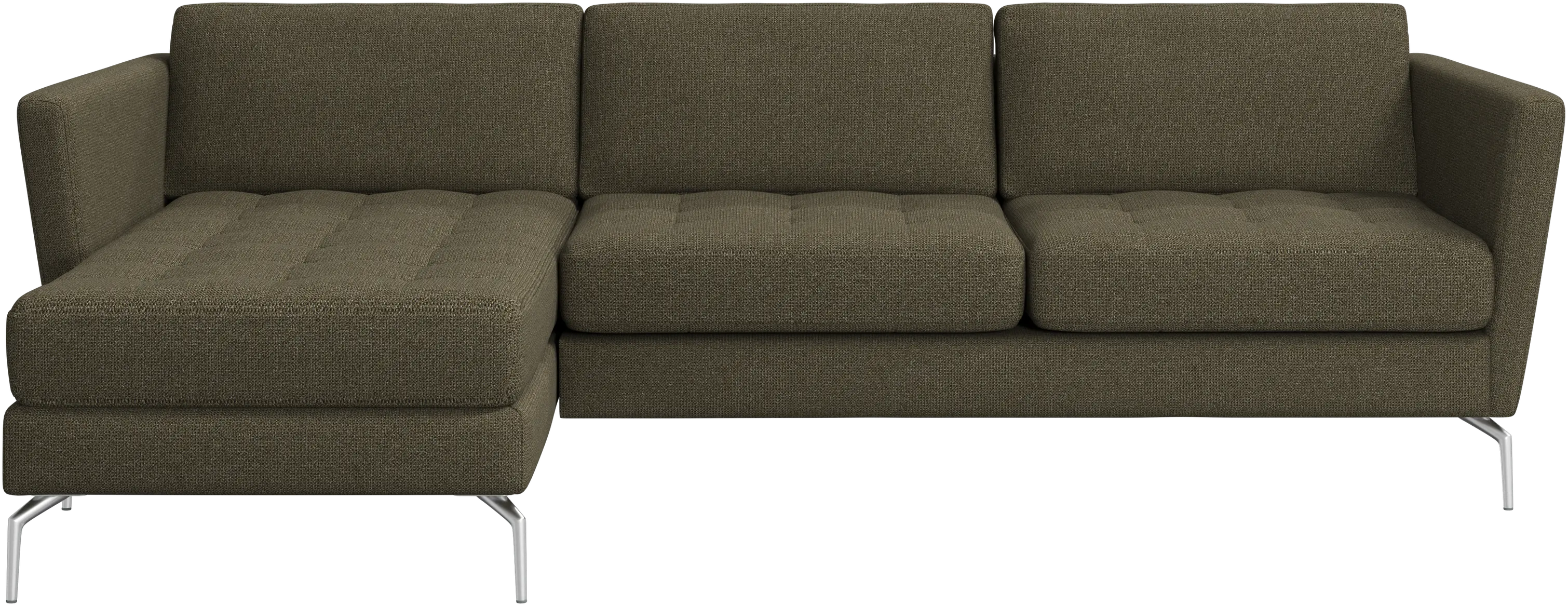 Osaka sofa with resting unit, tufted seat