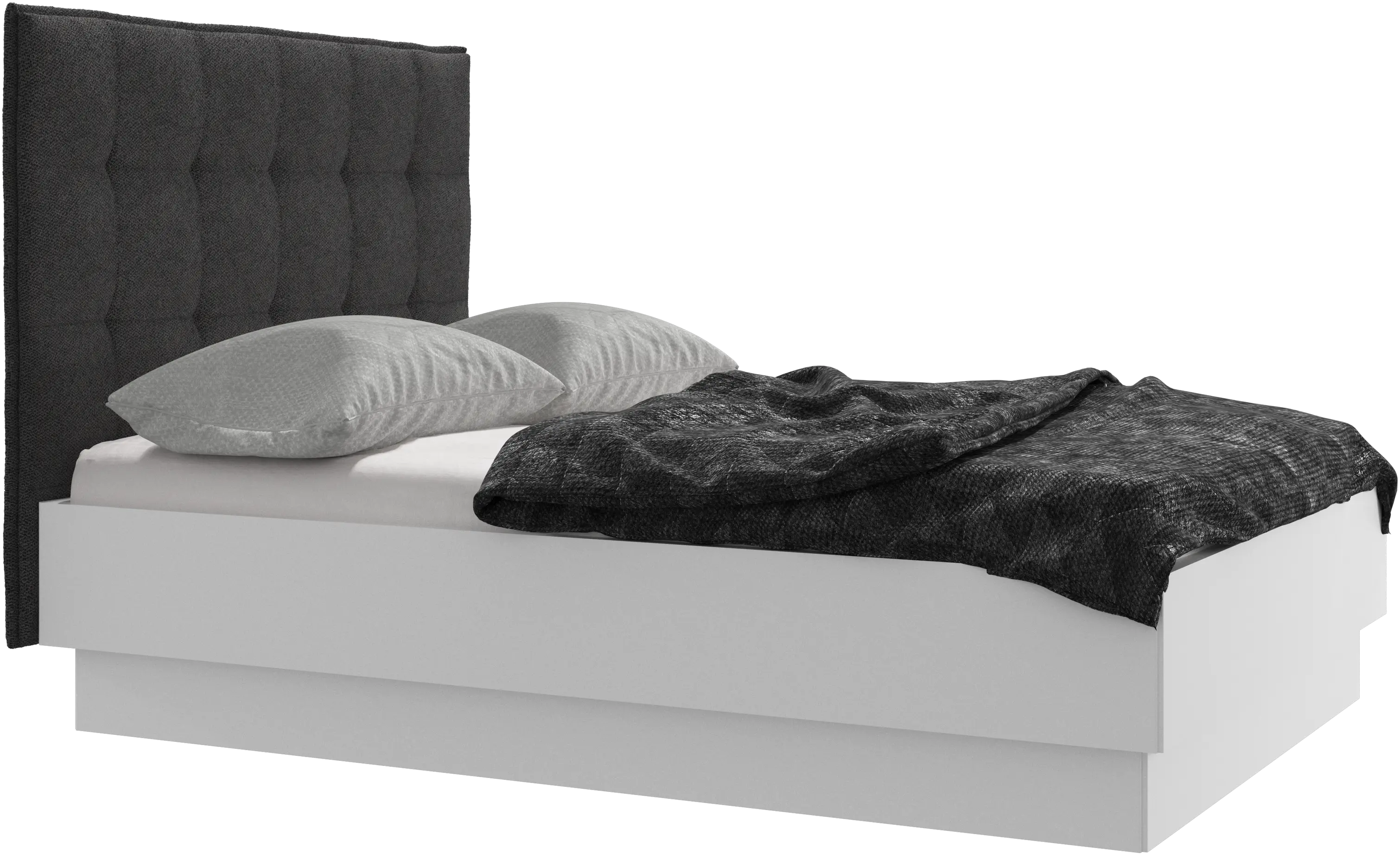 Lugano storage bed with lift-up frame and slats, excl. mattress