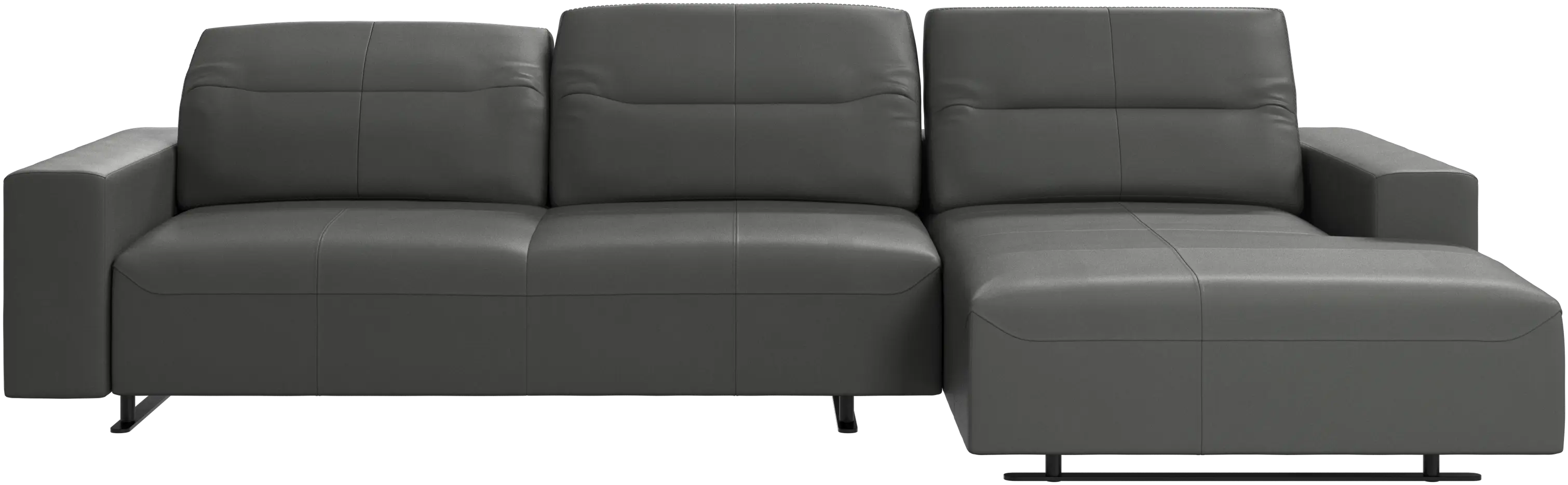 Hampton sofa with adjustable back, resting unit and storage both sides