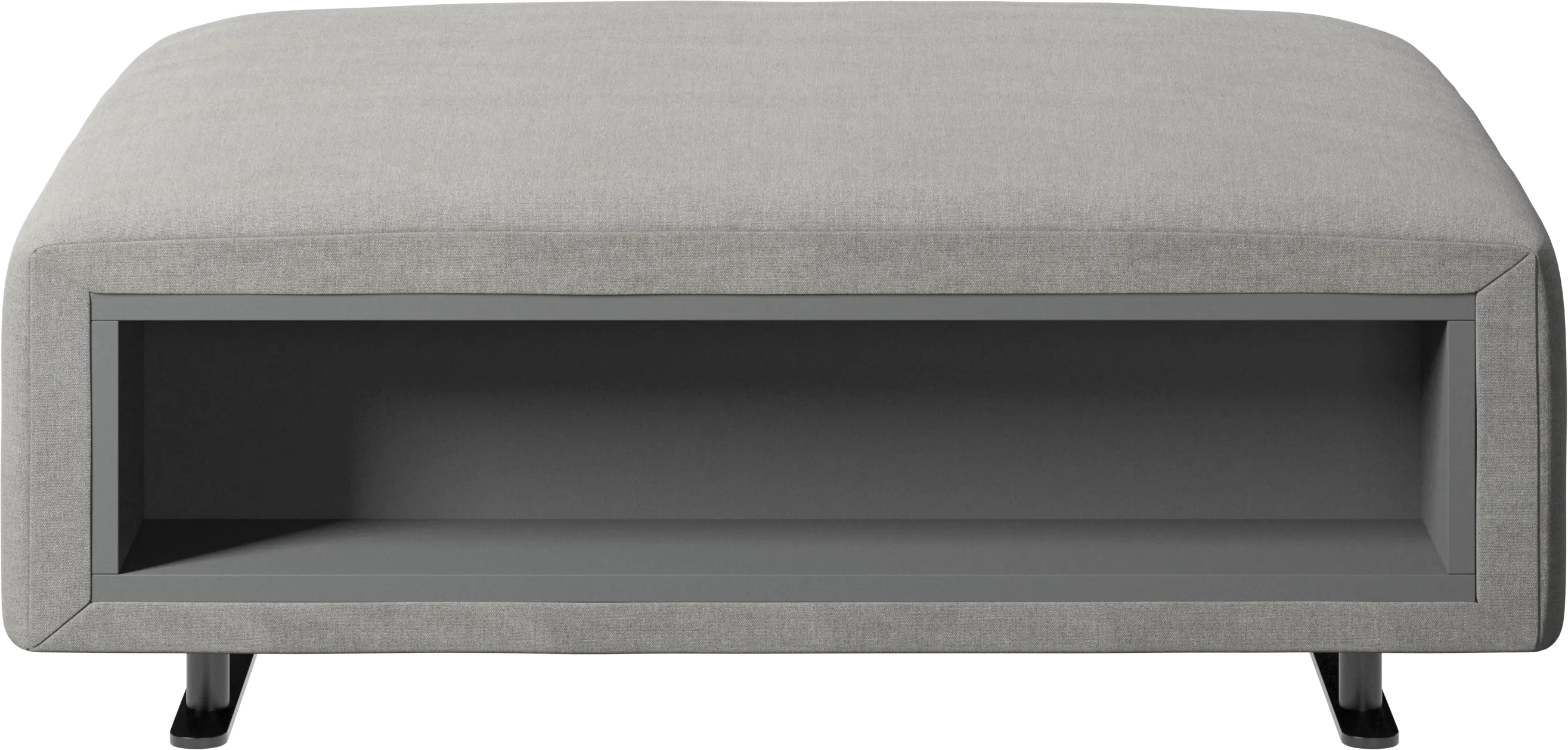 Hampton footstool with storage left and right sides