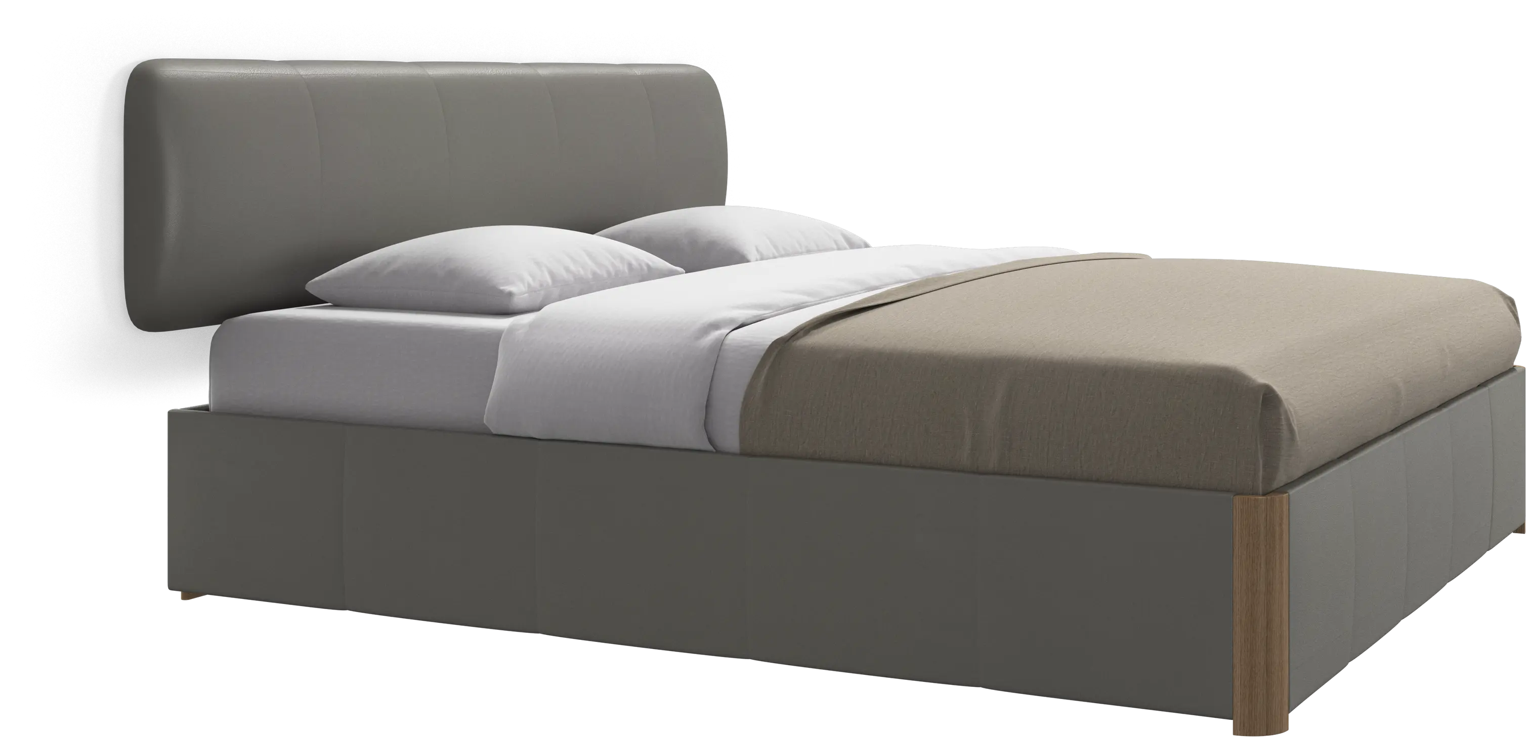 Element bed, wall-mounted headboard, with slats, excl. mattress