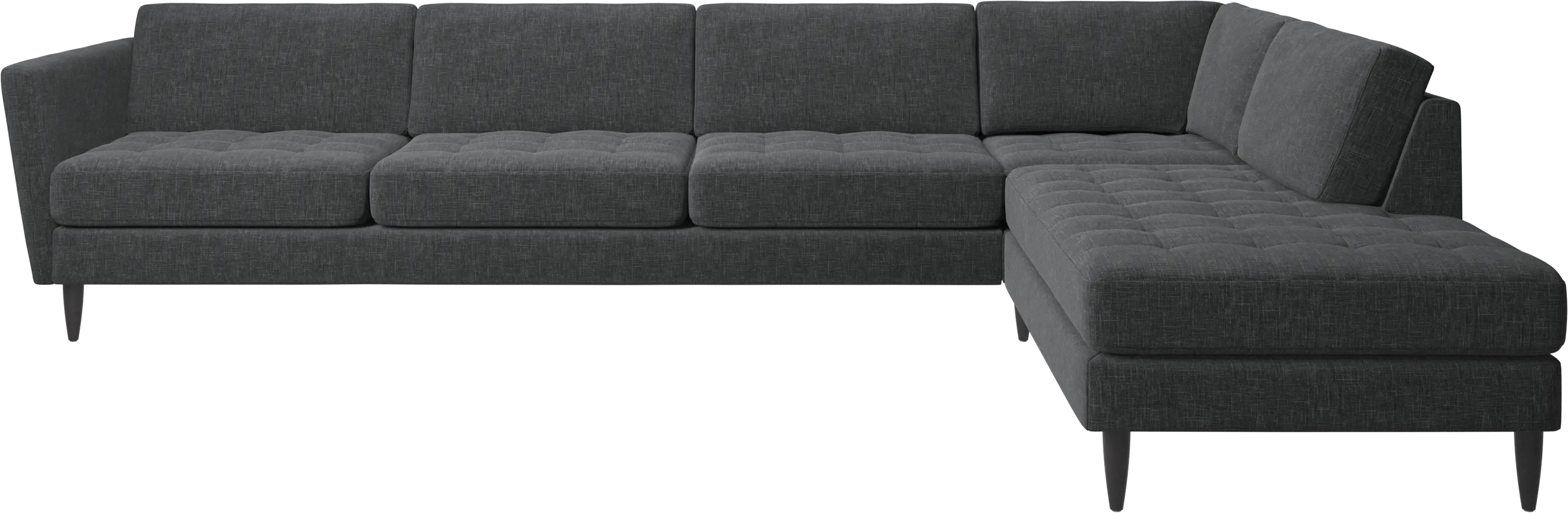 Osaka corner sofa with lounging unit, tufted seat
