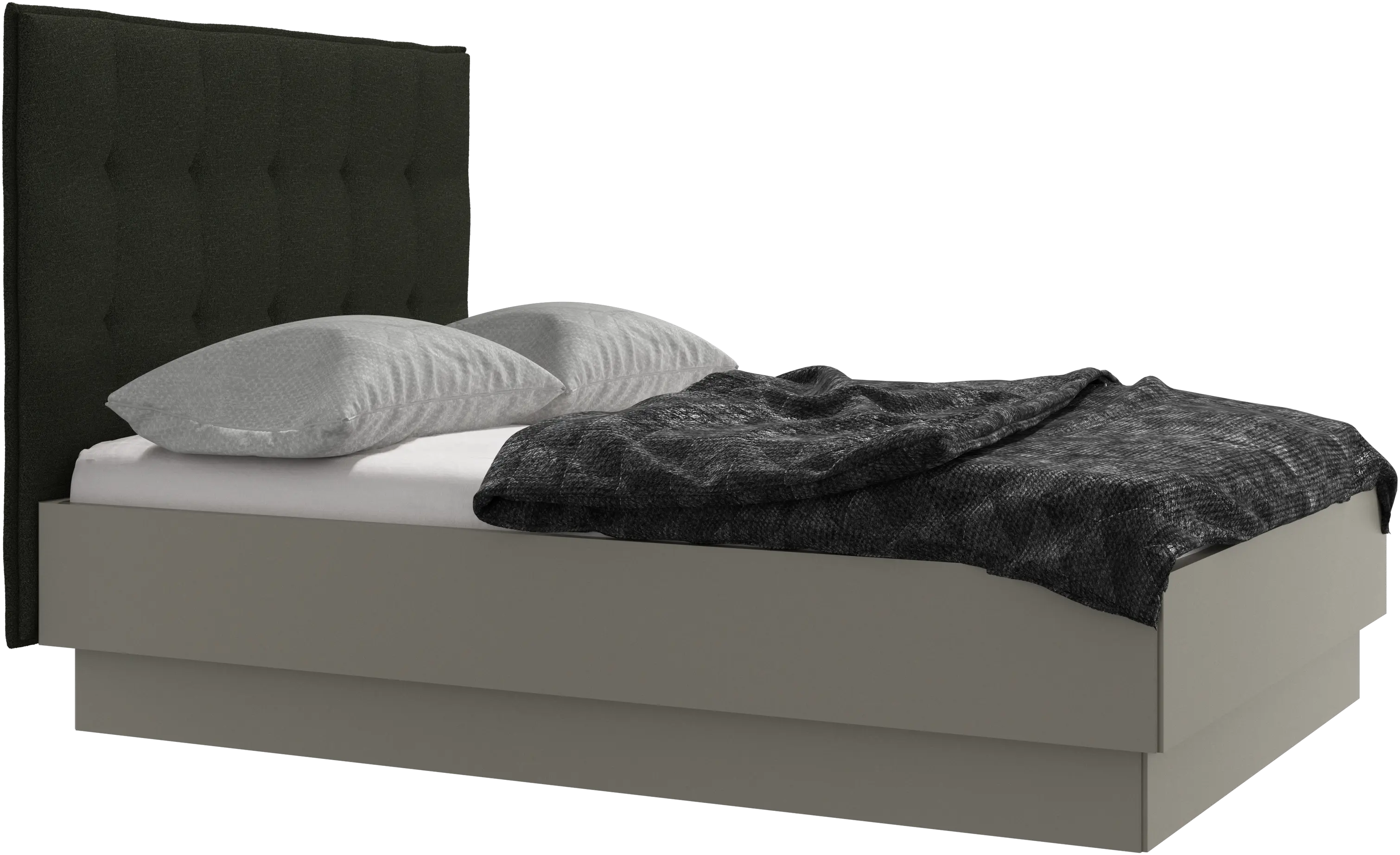 Lugano storage bed with lift-up frame and slats, excl. mattress