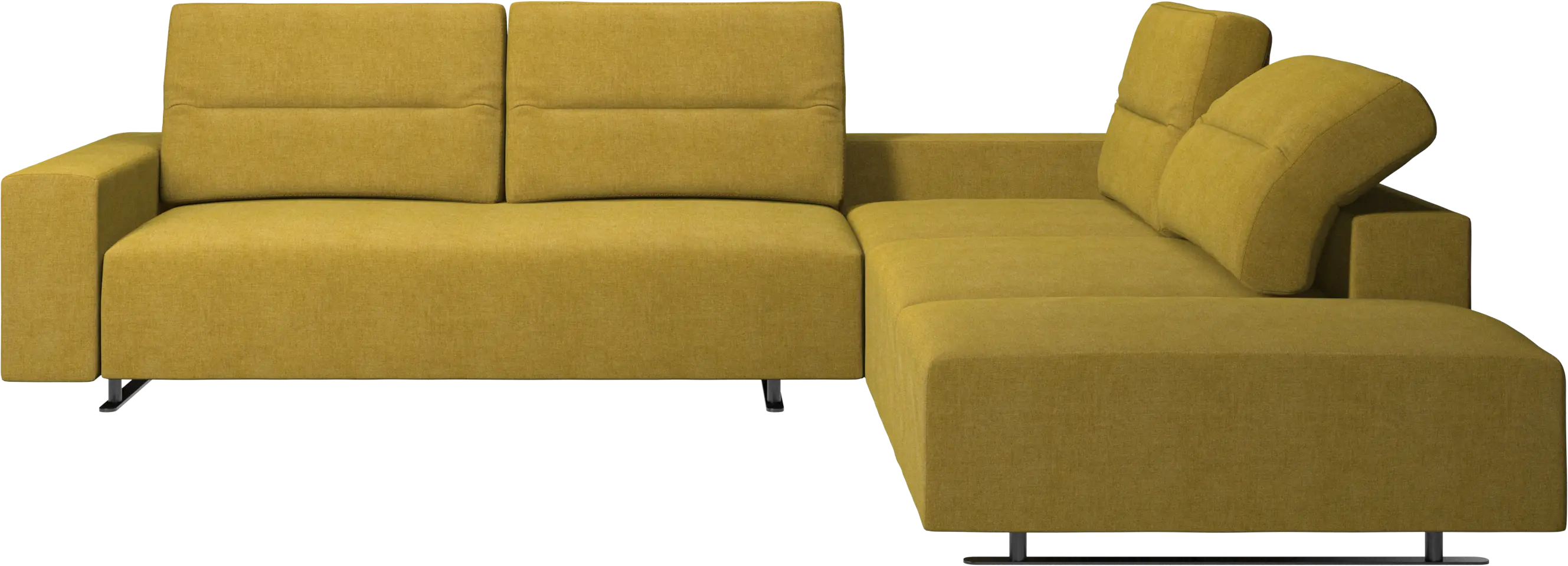 Hampton corner sofa with adjustable back and lounging unit