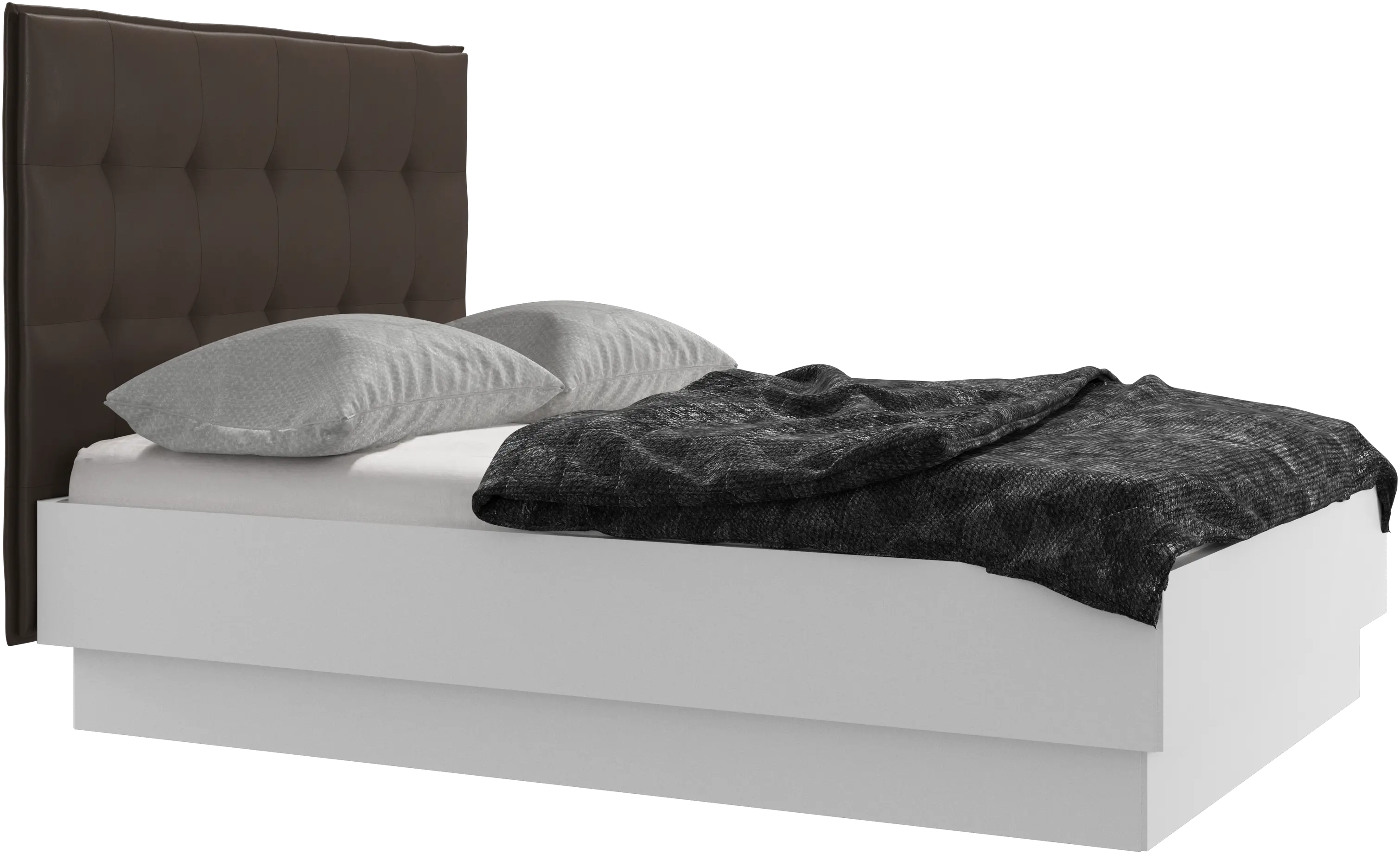 Lugano storage bed with lift-up frame and slats, excl. mattress