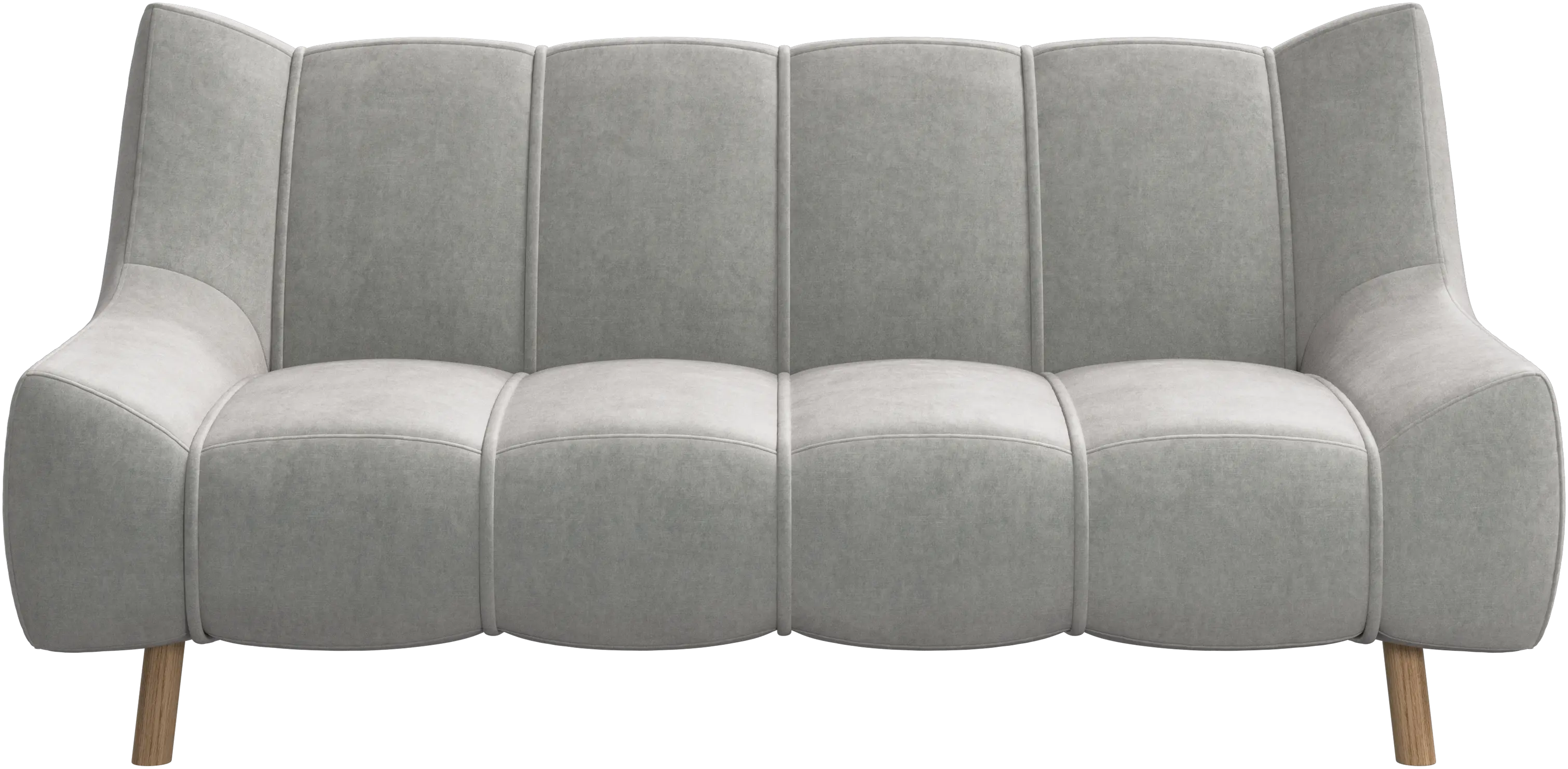 Nawabari 2 seater sofa, wooden leg