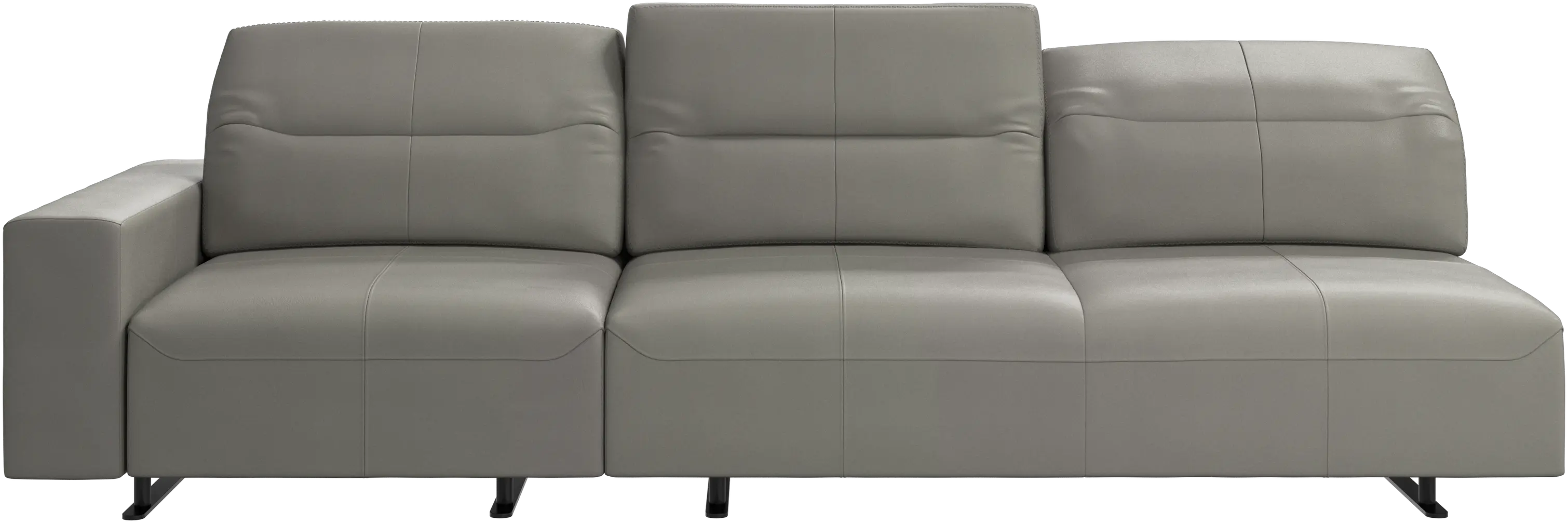 Sofá Hampton con respaldo ajustable y almacenamiento en lado izquierdo