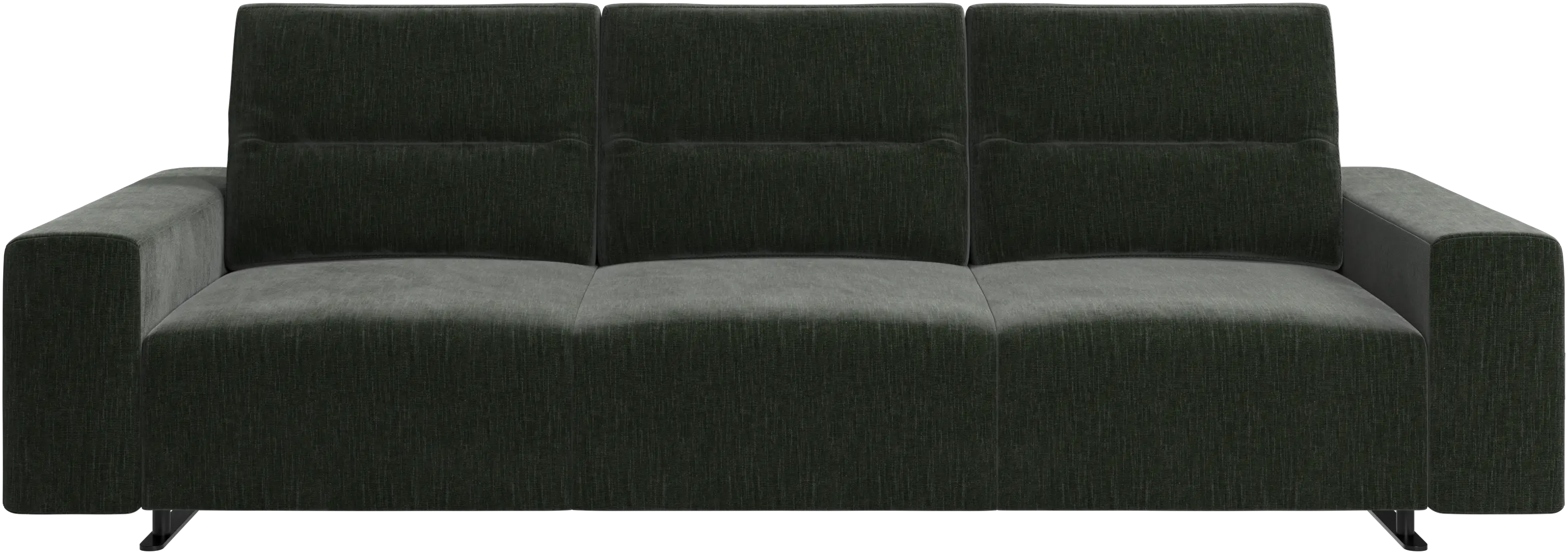 Hampton sofa with adjustable back and storage on the left side