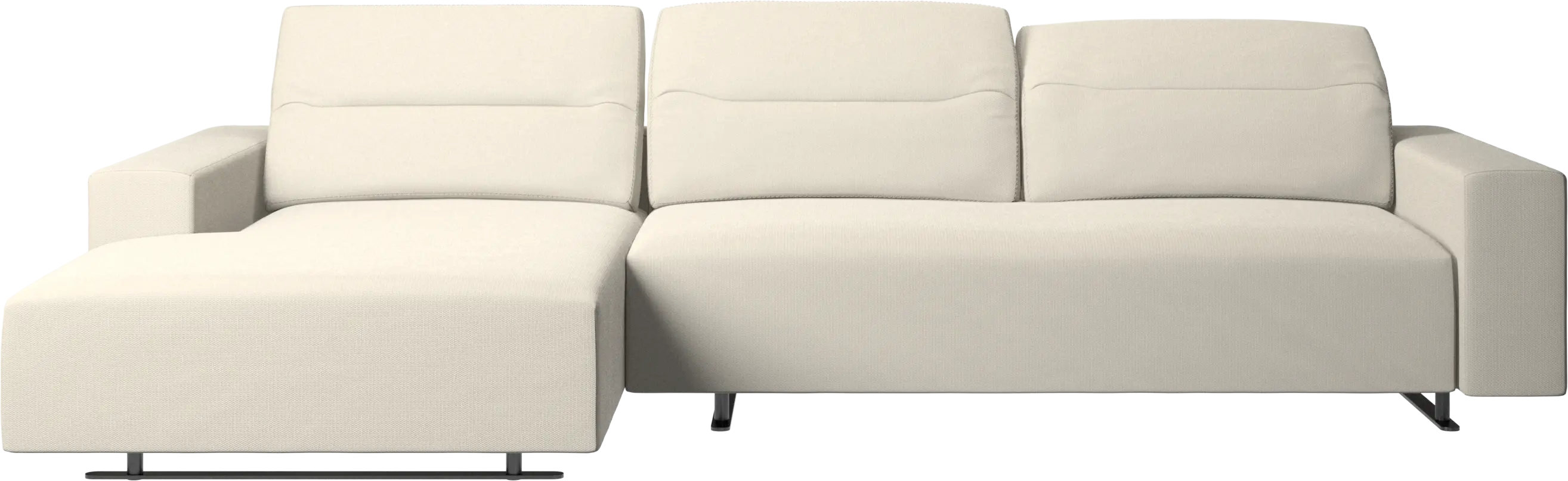Hampton sofa with adjustable back and resting unit left side