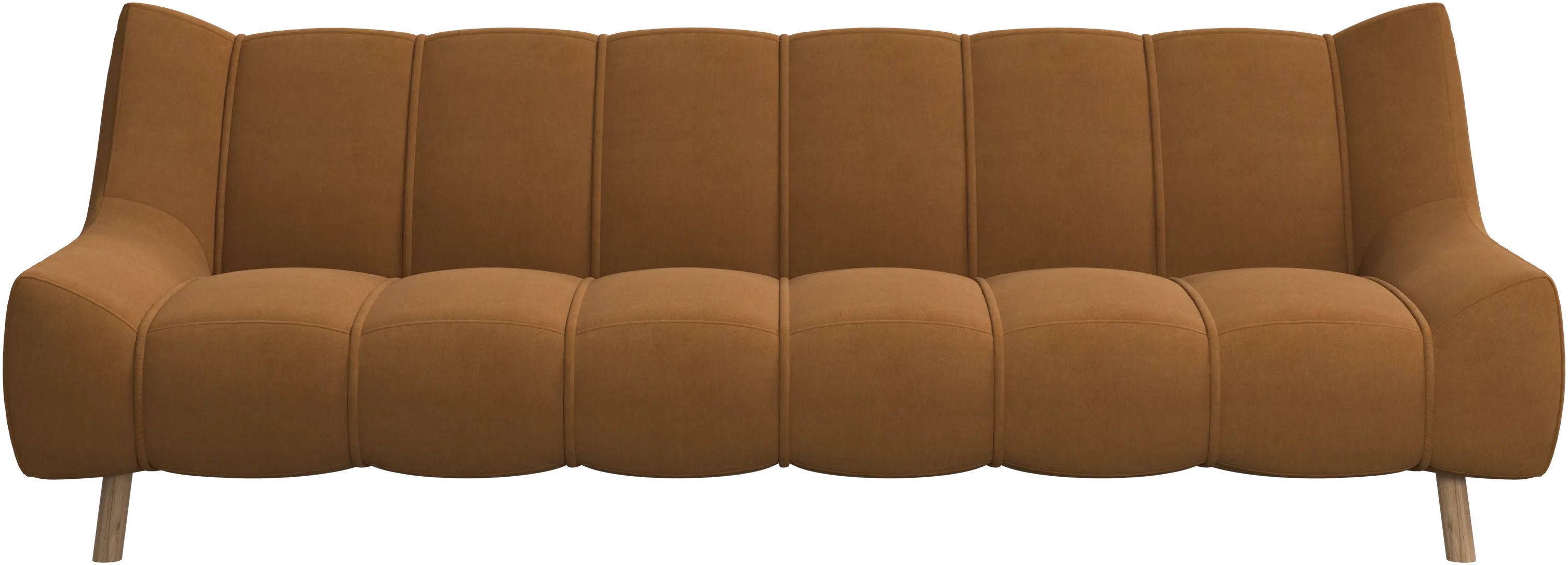 Nawabari 3 seater sofa, wooden leg