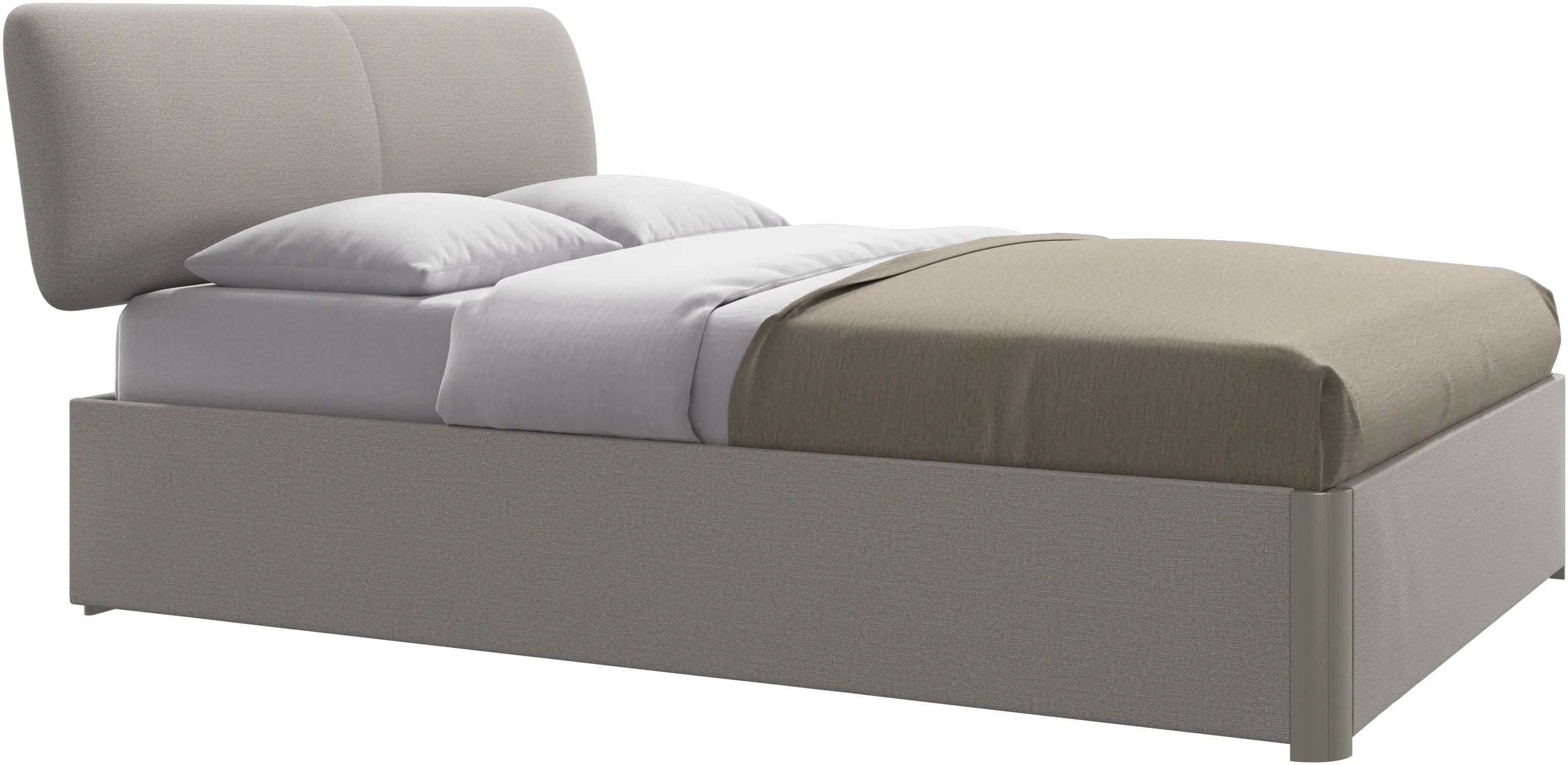 Element bed, bed-mounted headboard, without slats, excl. mattress