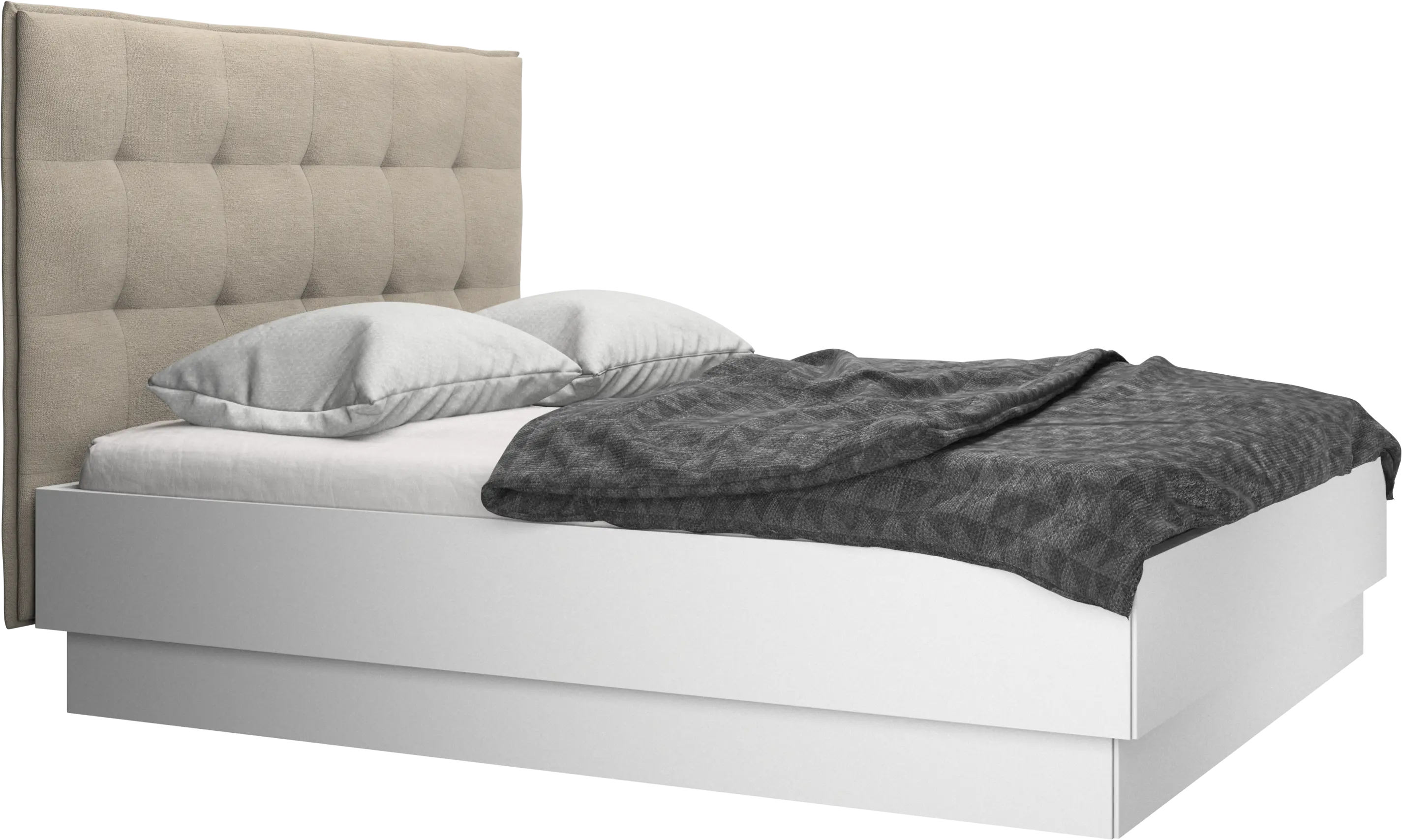 Lugano storage bed with lift-up frame and slats, excl. mattress