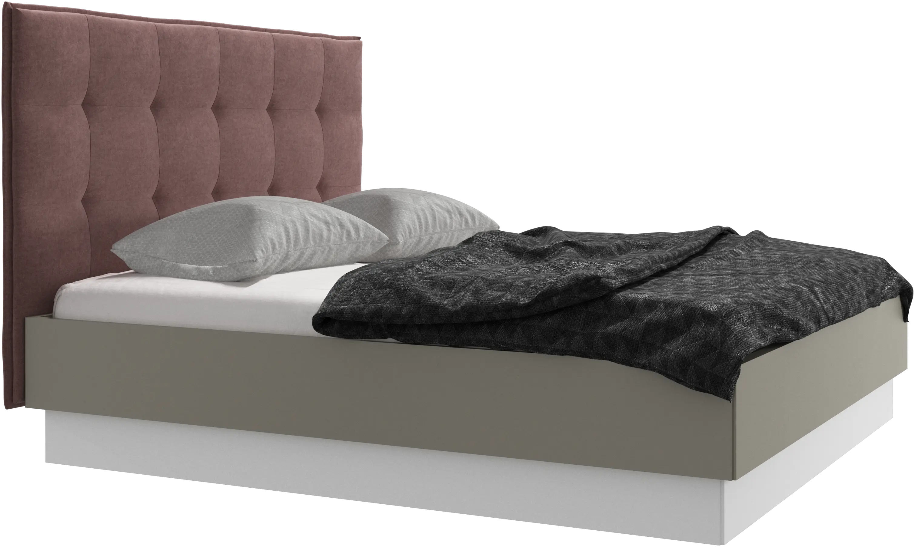 Lugano Bett mit Lattenrost und Staufach unter hochklappbarer Liegefläche, Matratze gegen Aufpreis