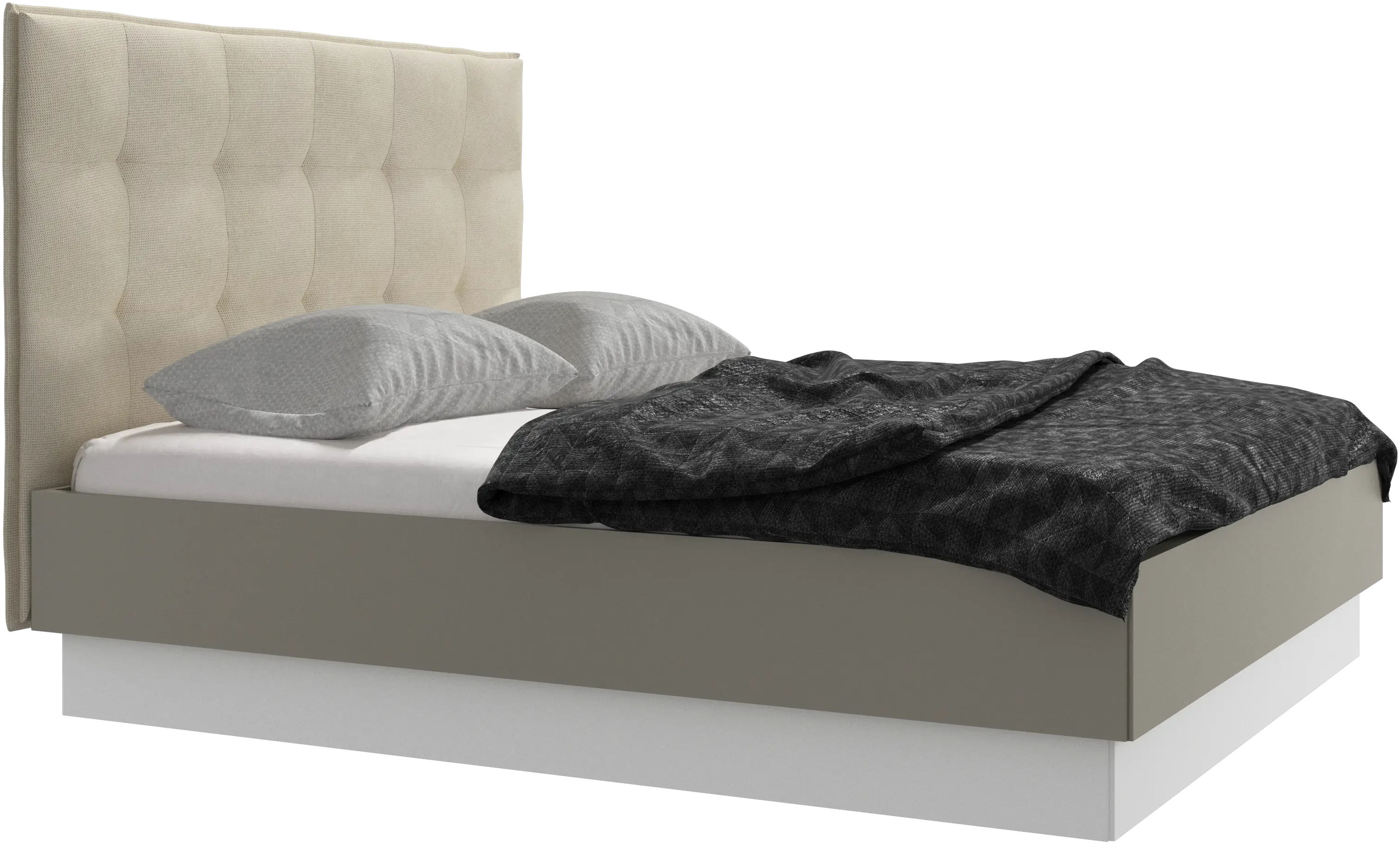 Lugano storage bed with lift-up frame and slats, excl. mattress