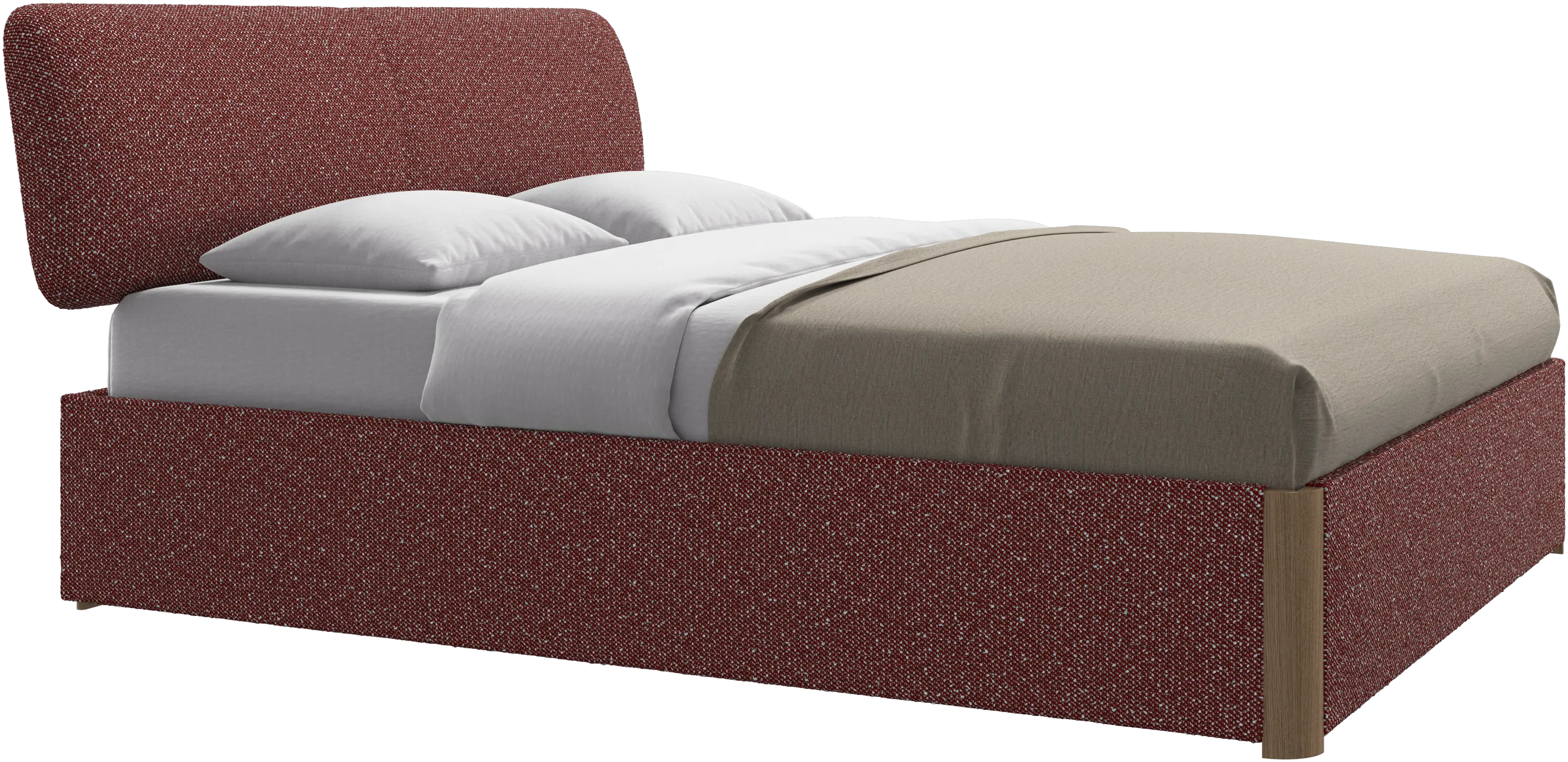 Element seng, sengmontert hodegavl, med lameller og oppbevaringsløsning, ekskl. madrass