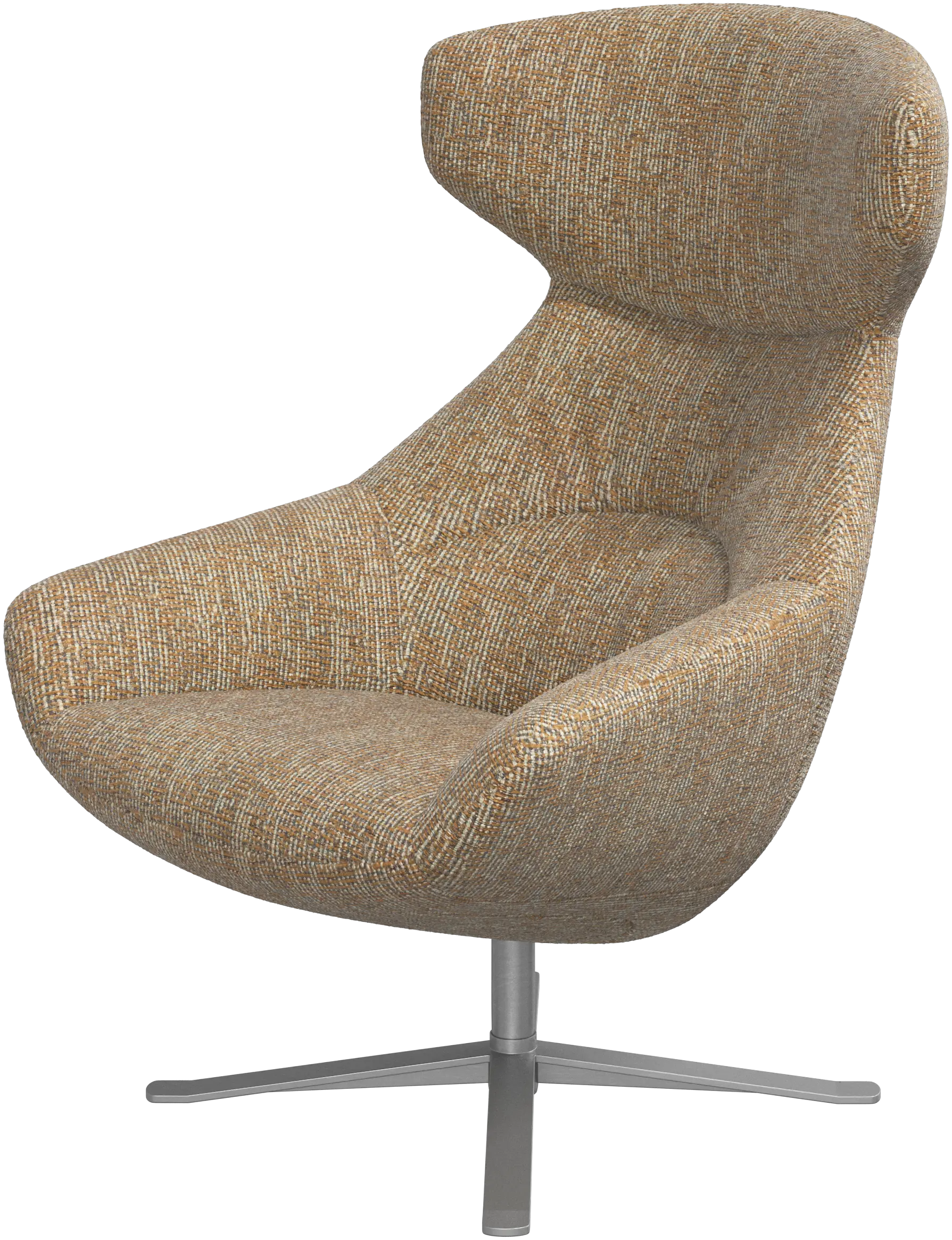 Porto chair with reclining back function and swivel base