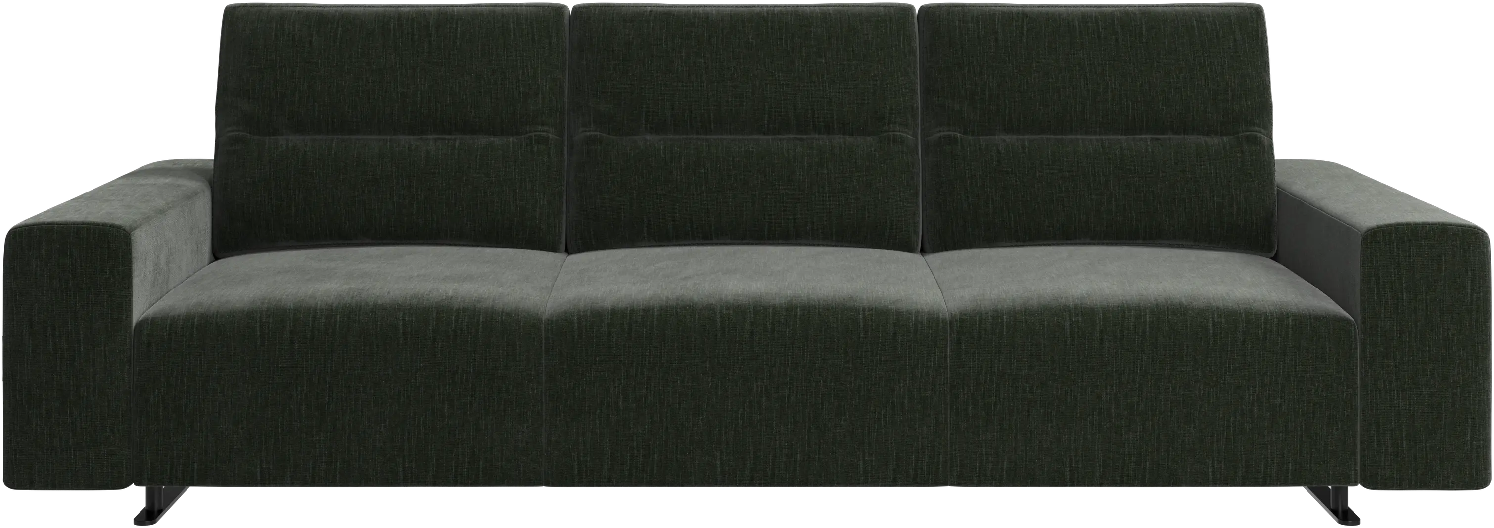 Hampton sofa with adjustable back and storage on the right side