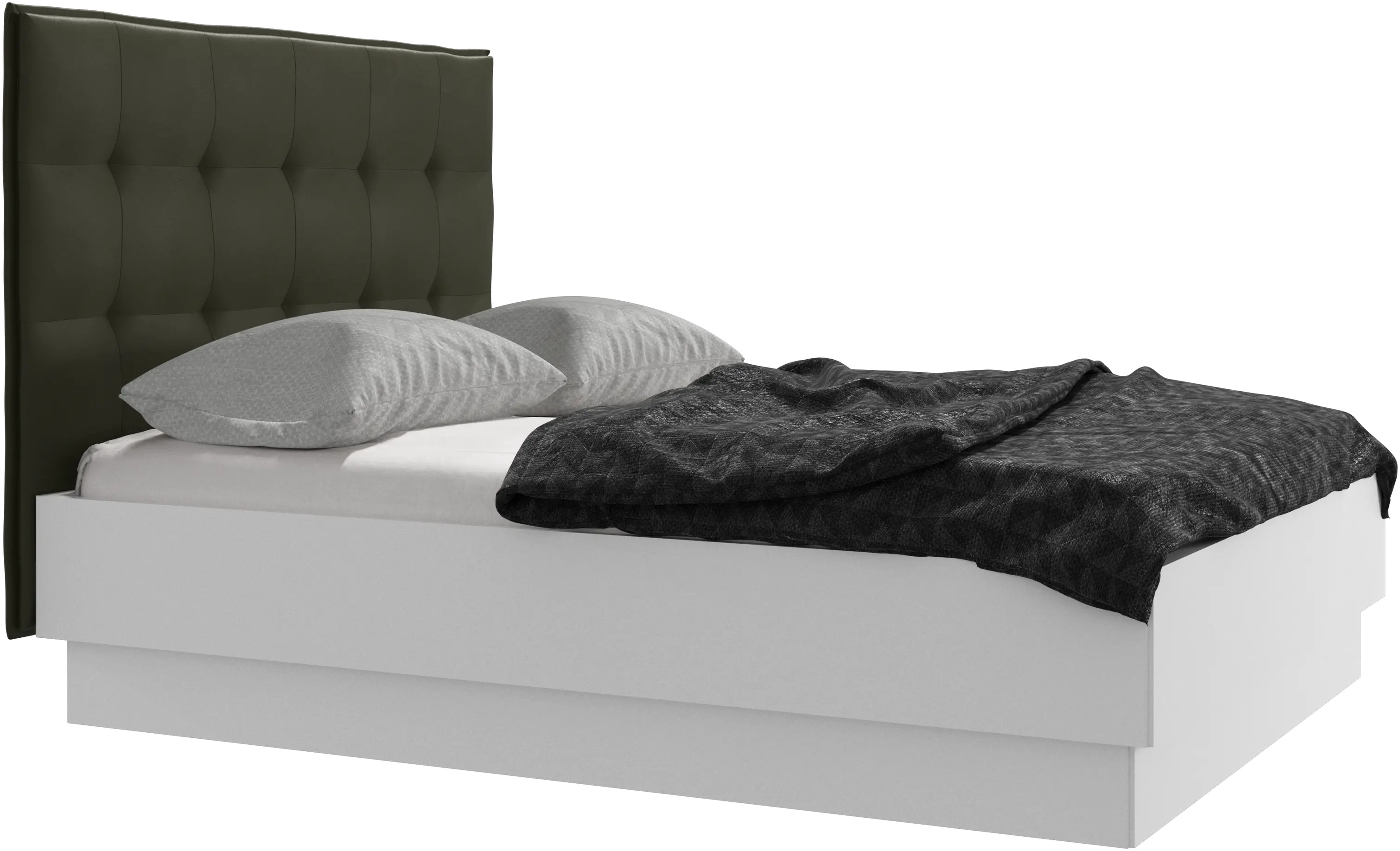 Lugano storage bed with lift-up frame and slats, excl. mattress