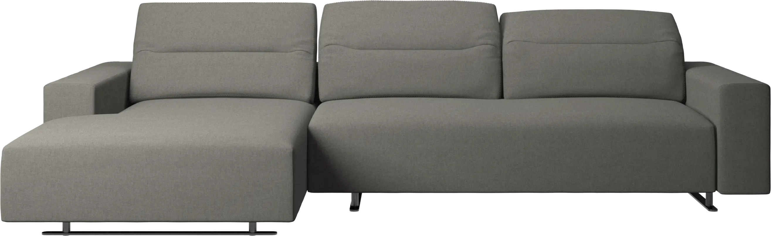 Hampton sofa with adjustable back, resting unit and storage both sides