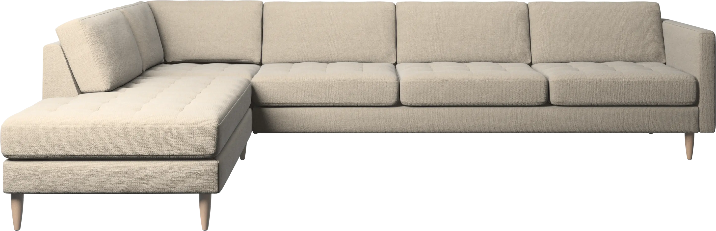 Osaka Ecksofa mit Loungemodul, getuftete Sitzfläche