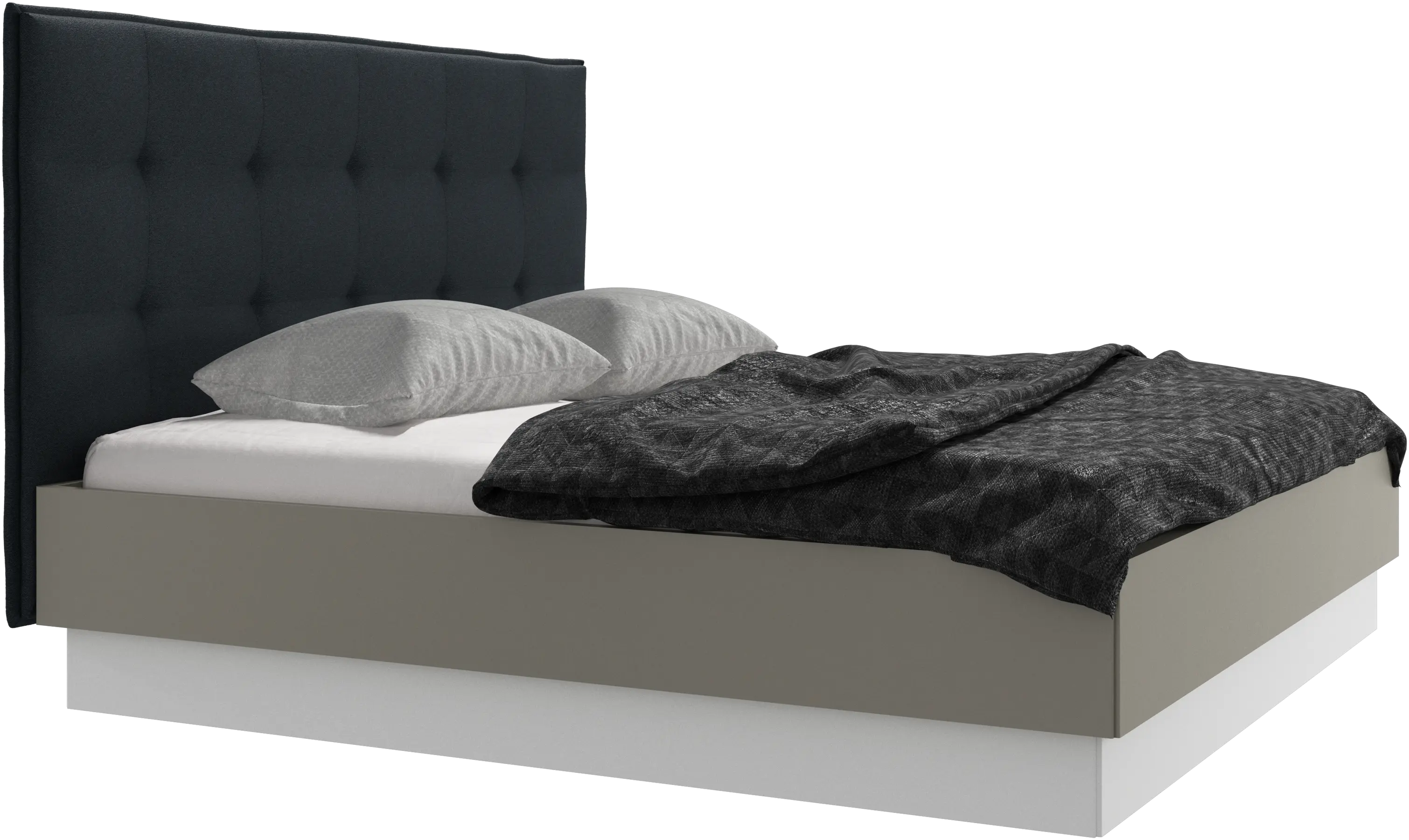Lugano storage bed with lift-up frame and slats, excl. mattress