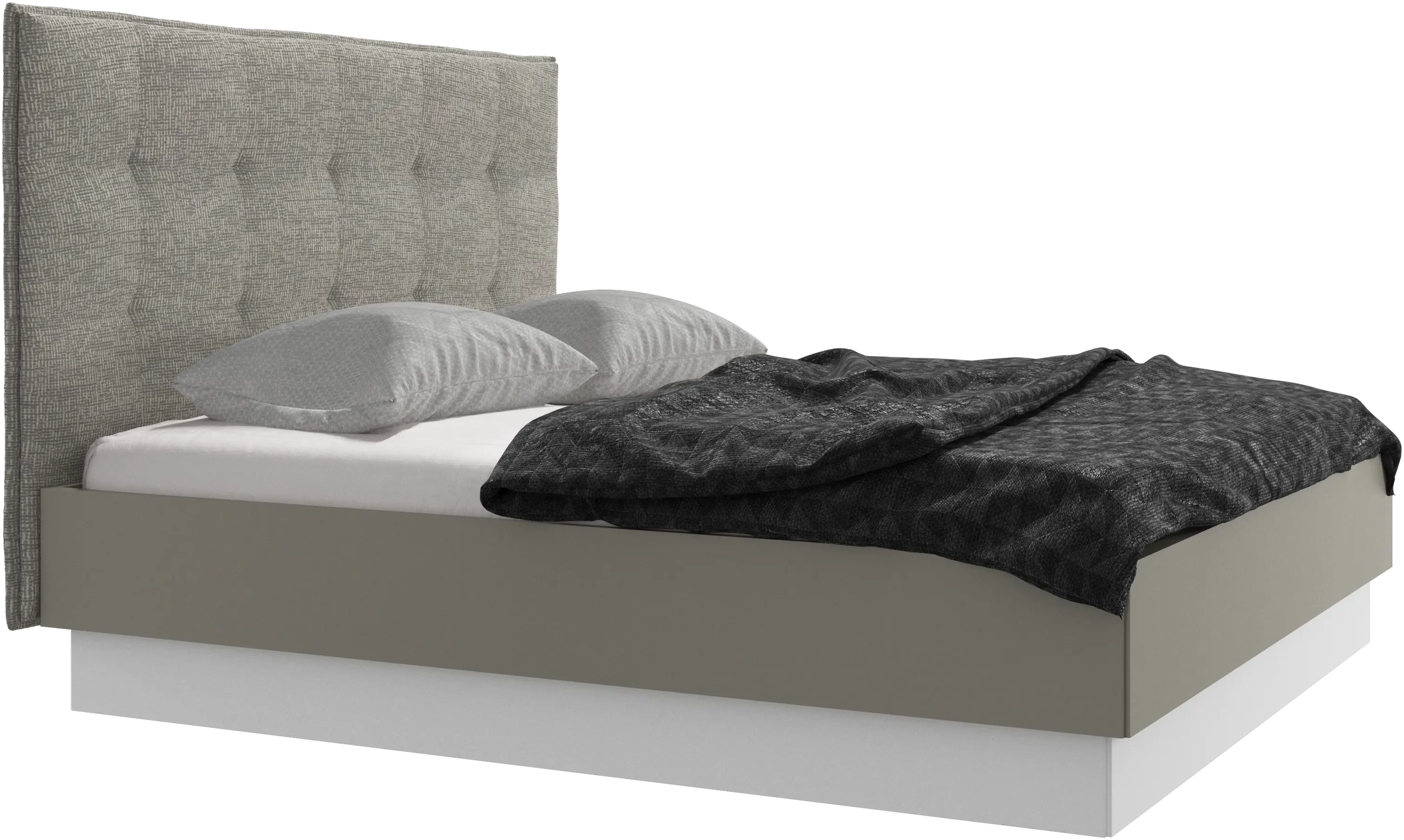 Cama con canapé Lugano, estructura elevable y tablado, no incluye colchón